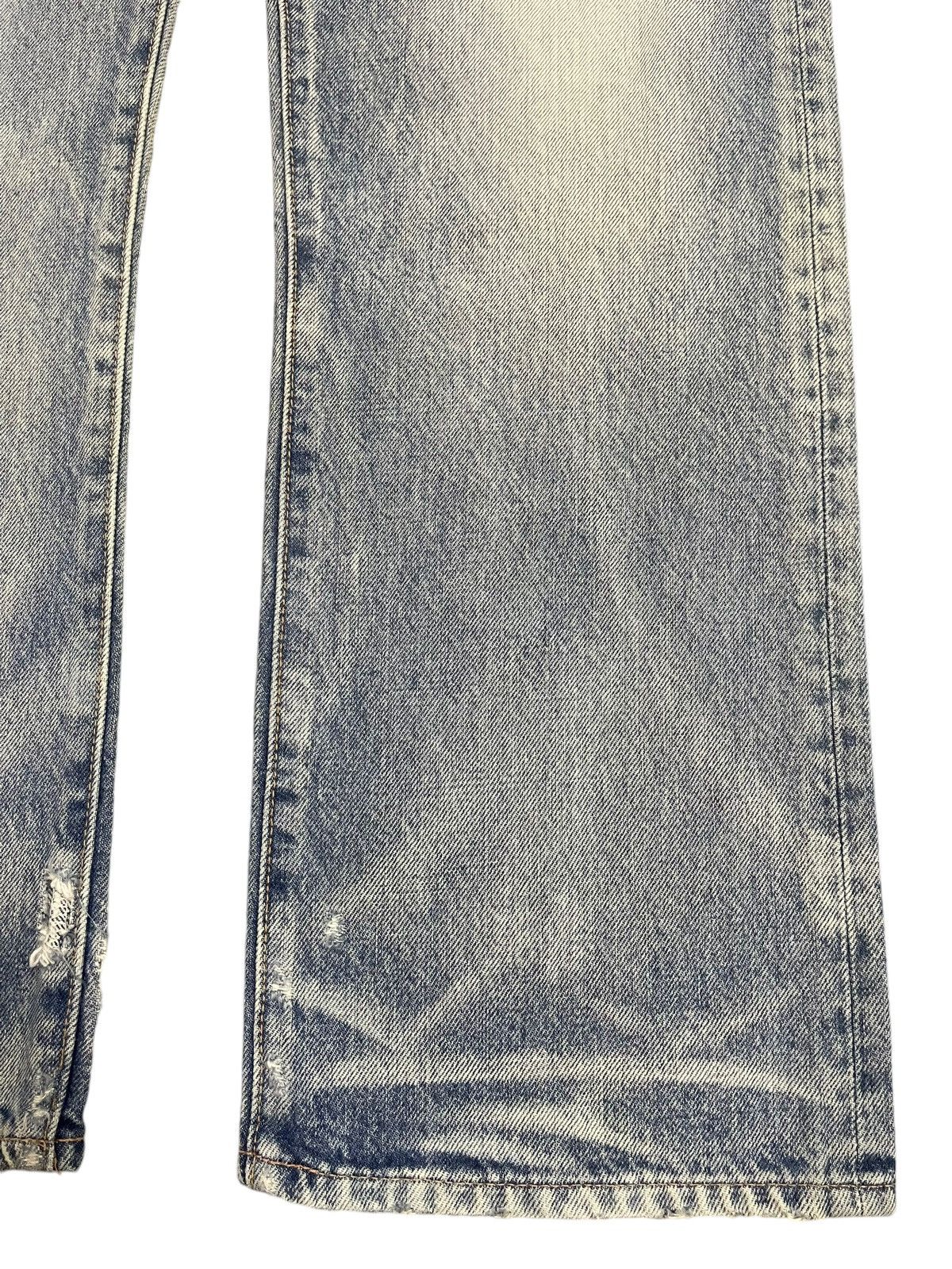 14th Addiction Vintage Japanese R.N.A Blue Bleached Distressed Loose Jeans Size US 34 / EU 50 - 8 Thumbnail