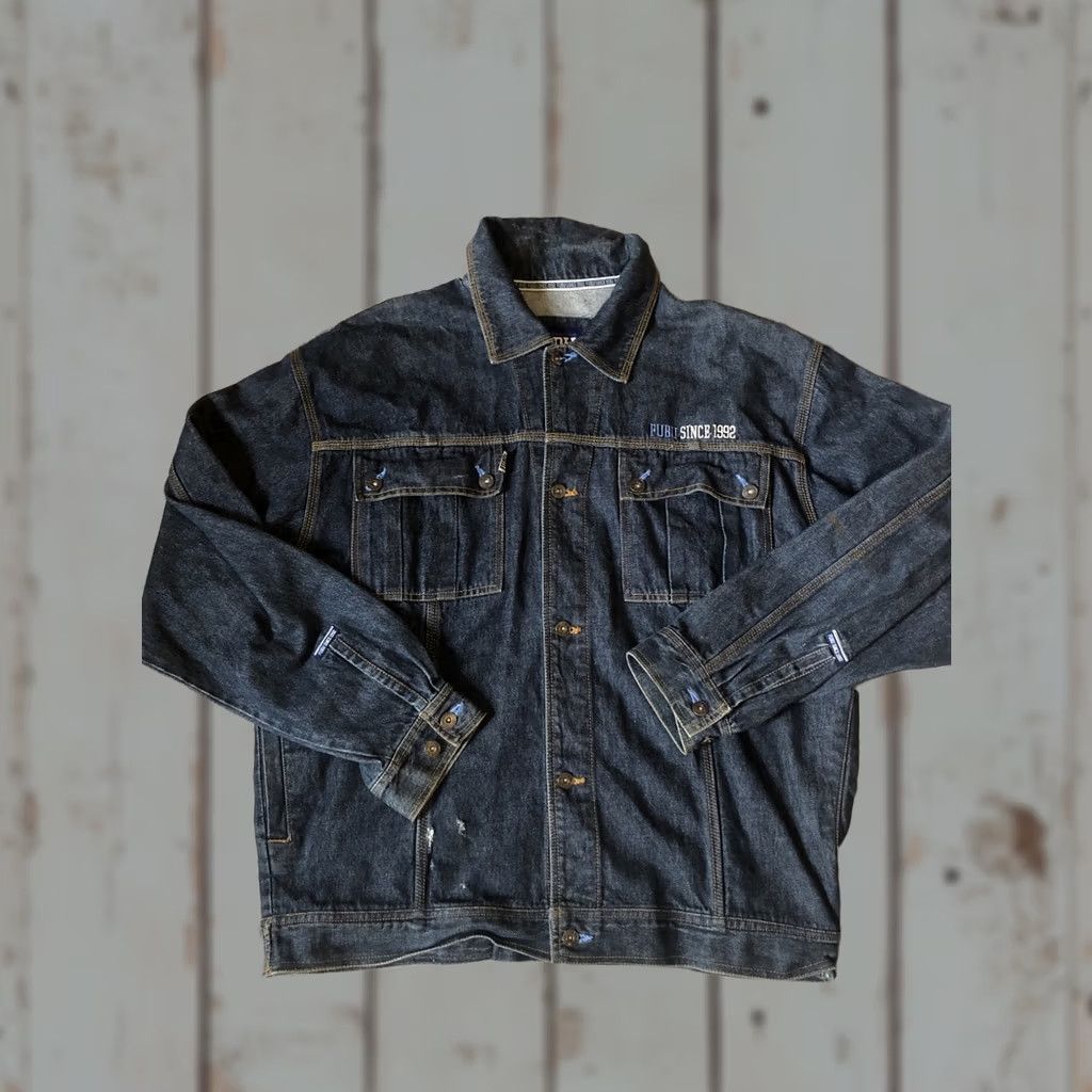 Fubu VINTAGE FUBU Denim Jacket XL Men’s Blue 90s Hip Hop Embroidered Logo Button Closure Pockets Mid-Length Denim Jacket Jacket Coat Size US XL / EU 56 / 4 - 1 Thumbnail