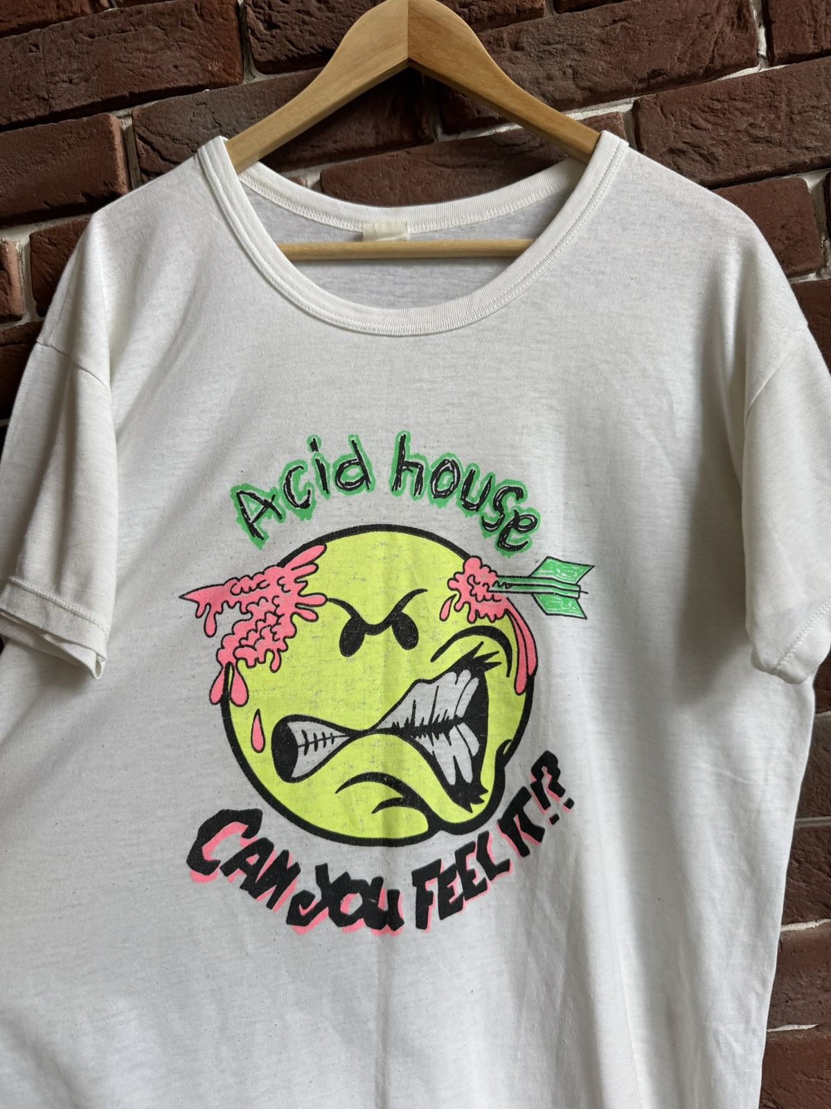 Vintage Vintage 80s Acid House Can You Feel It Rave Band T Shirt Size US L / EU 52-54 / 3 - 3 Thumbnail
