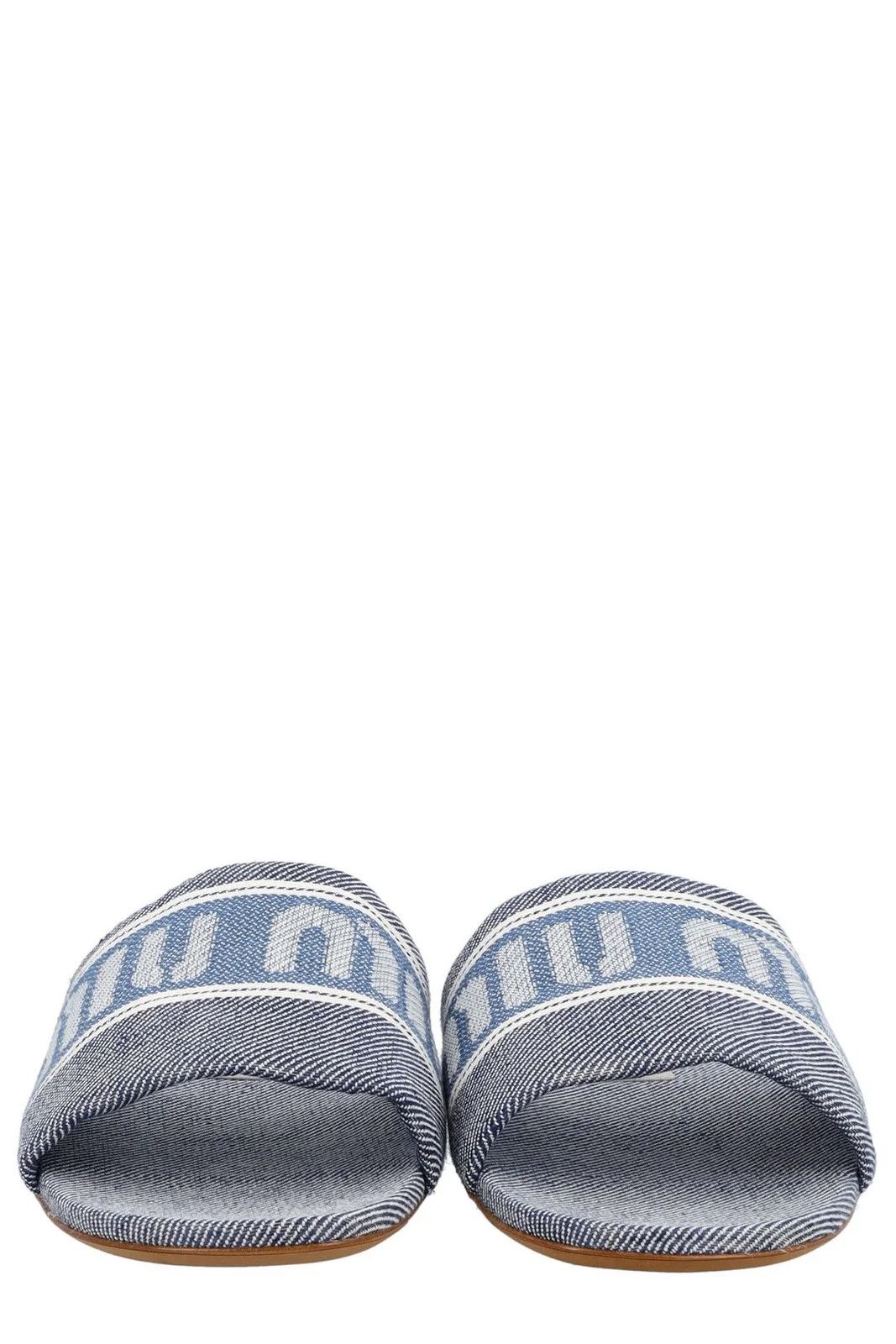 Miu Miu o1la1rc1a0724 Denim Sandals in Multicolor Size US 5.5 / IT 35.5 - 2 Thumbnail