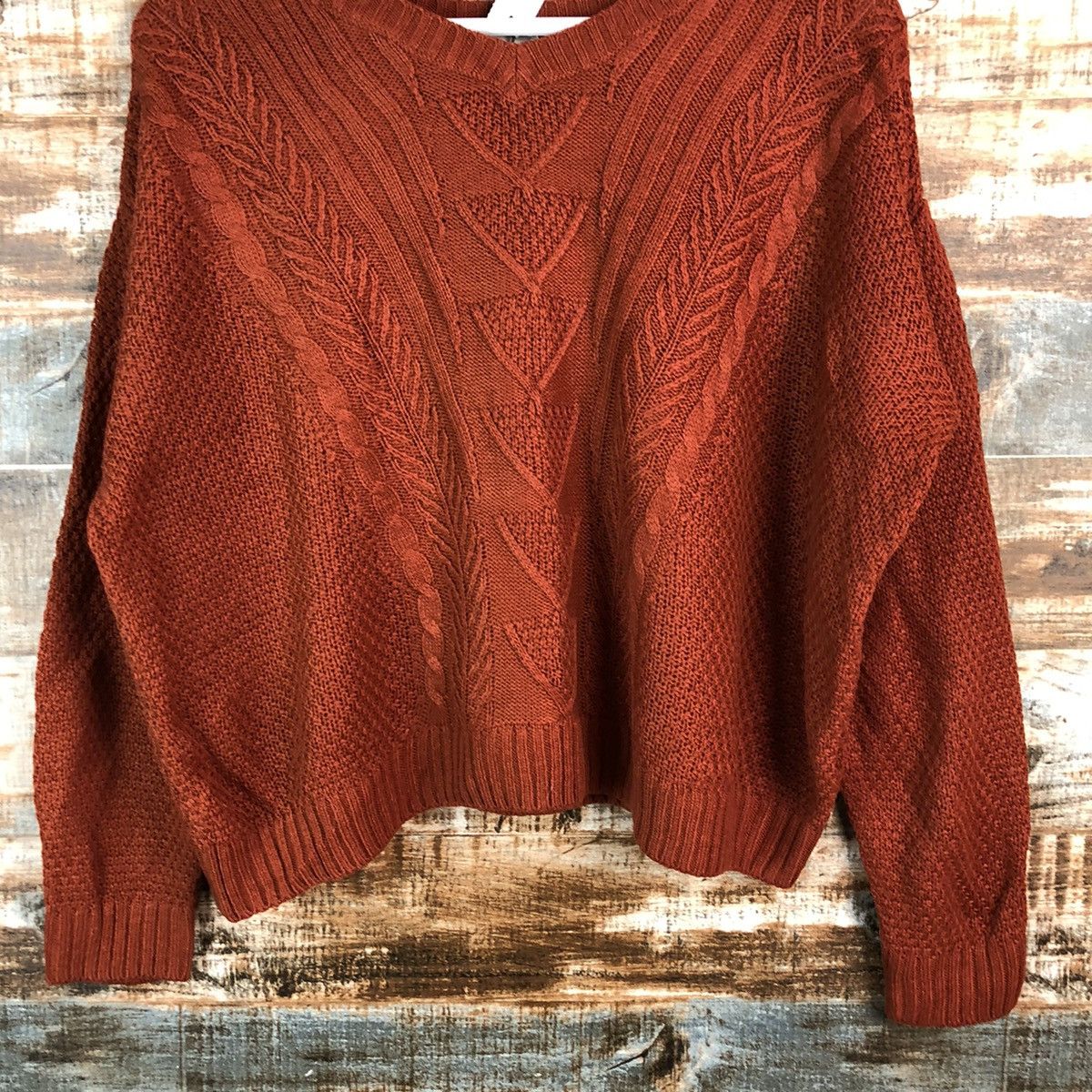 GU × Homespun Knitwear GU Orange streetwear Knitwear #A2186 Size M / US 6-8 / IT 42-44 - 3 Thumbnail