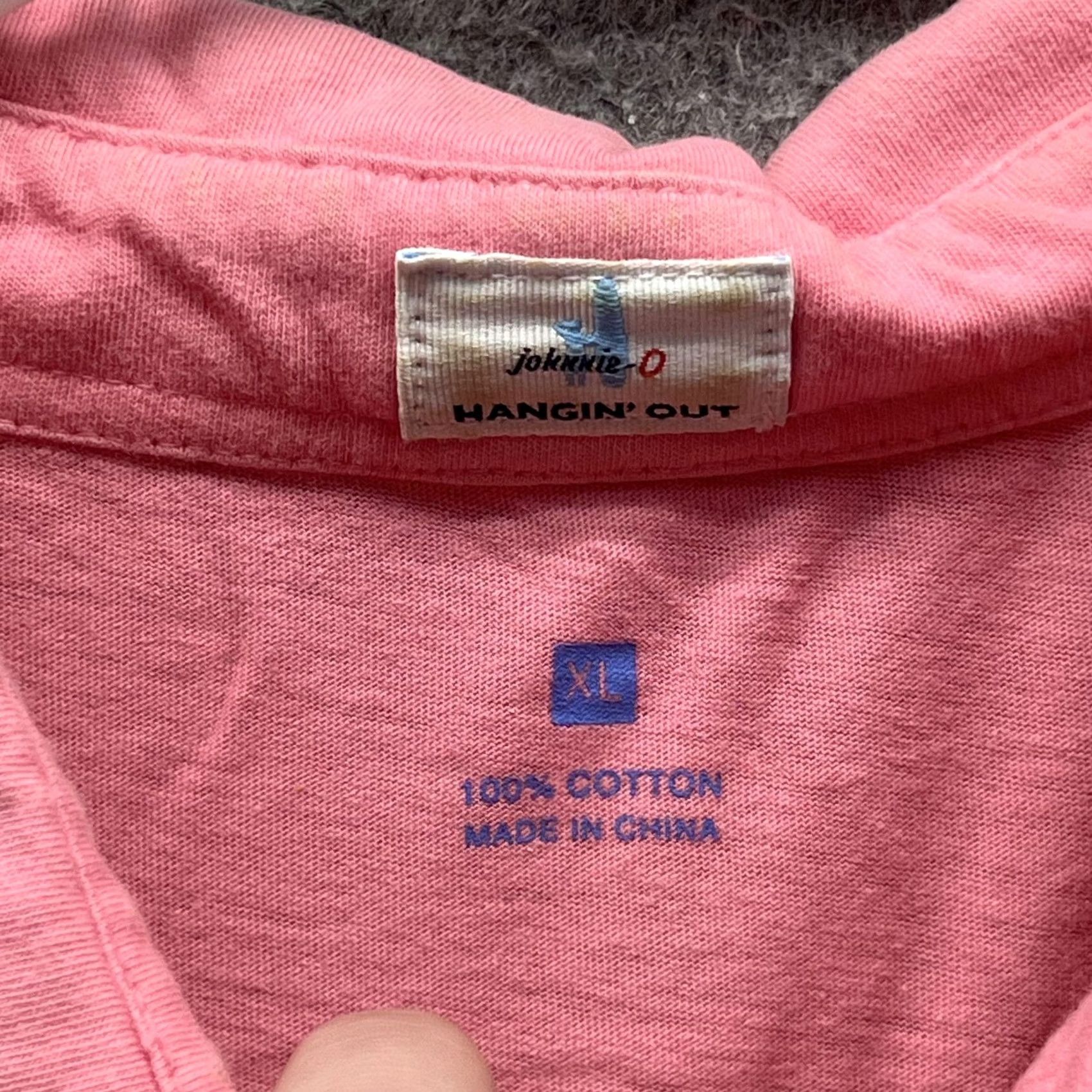 johnnie-O Johnnie-O Hangin' Out Polo Shirt Mens XL Pink Solid Pocket Cotton Casual Shirt Size US XL / EU 56 / 4 - 4 Thumbnail