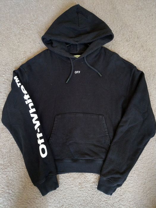 Off white store diagonal skulls hoodie