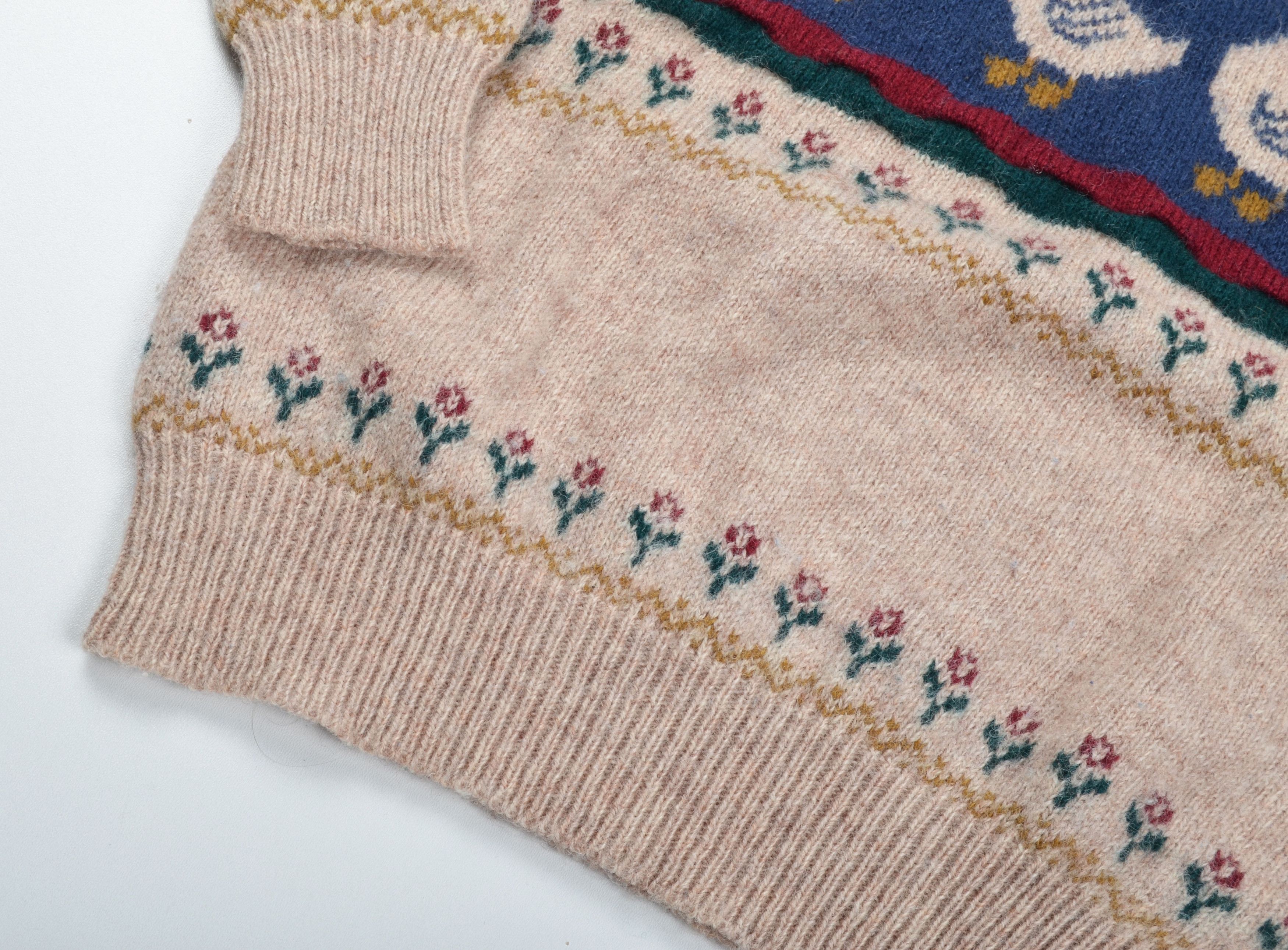 Vintage Vntg Tulchan 90's Goose Knit Wool Cottagecore Cozy Sweater Size M / US 6-8 / IT 42-44 - 6 Thumbnail