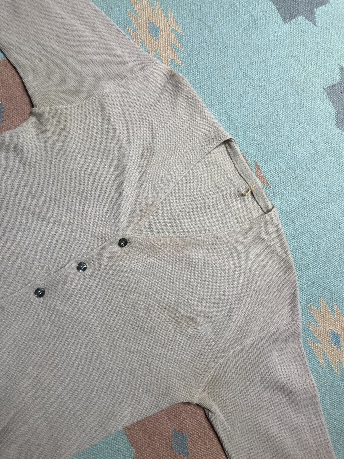 Vintage 60s cardigan sweater v neck wool blend knit button front M Size US M / EU 48-50 / 2 - 3 Thumbnail
