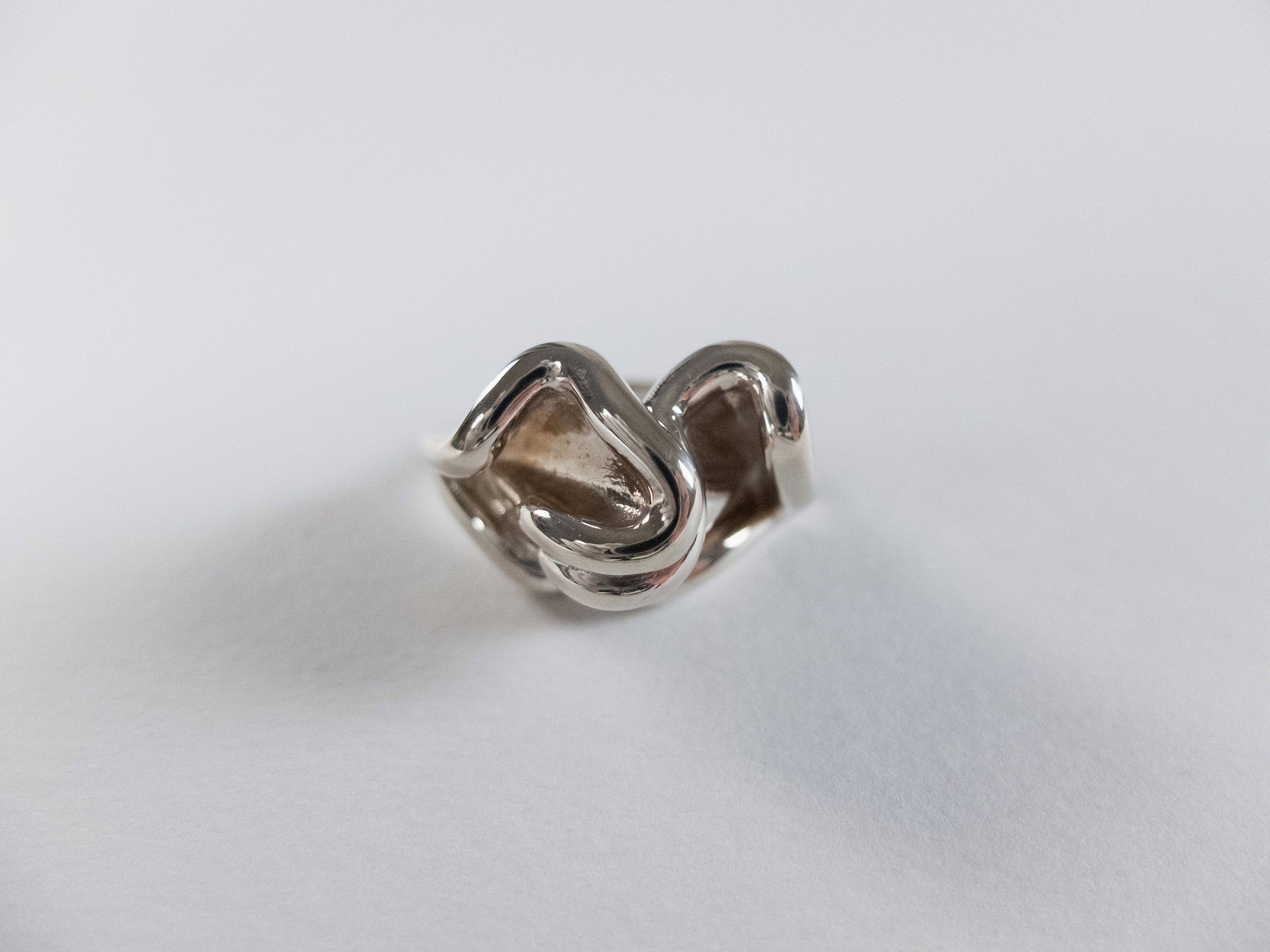 Bottega Veneta BOTTEGA VENETA Whirl Sterling silver abstract ring 9.5 / 21 Size ONE SIZE - 2 Thumbnail