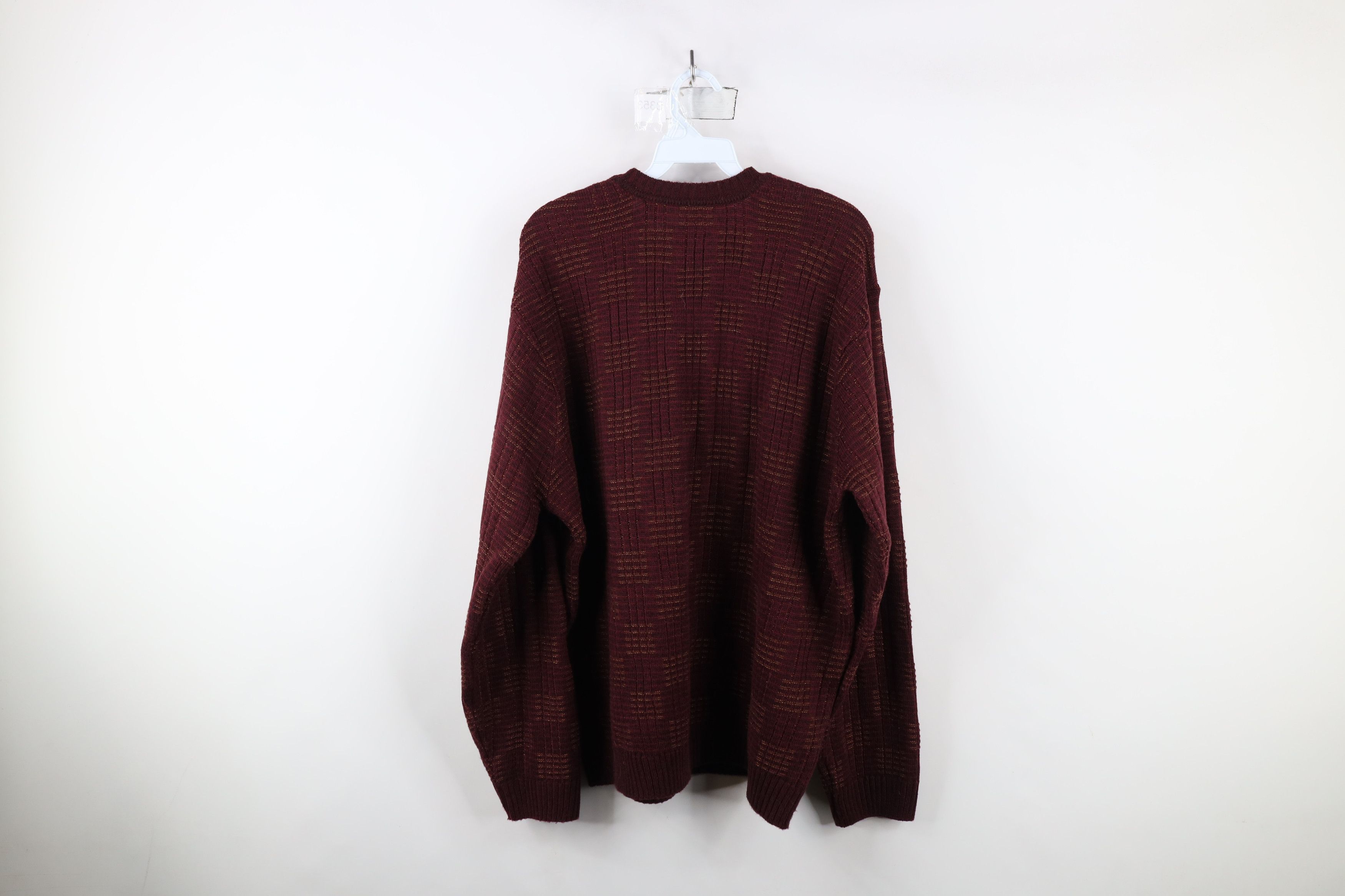 Vintage Vintage 90s Streetwear Checkered Ribbed Crewneck Sweater Size US L / EU 52-54 / 3 - 8 Thumbnail