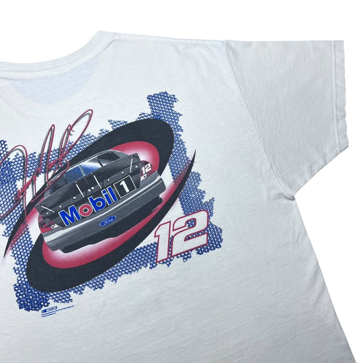 NASCAR 1990s Nascar Jeremy Mayfield Mobil Double Sided Graphic Tee Size US XXL / EU 58 / 5 - 13 Thumbnail