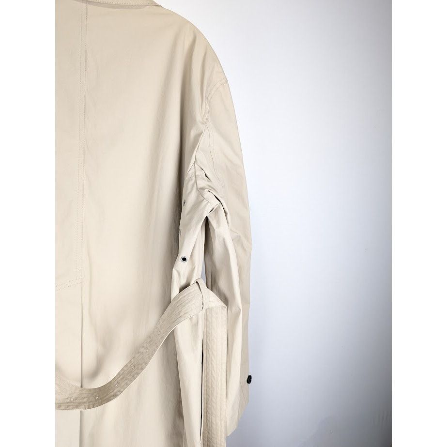 Bottega Veneta o1rshd1 Cotton Double Sided Trench Coated in Birch Size US L / EU 52-54 / 3 - 14 Thumbnail
