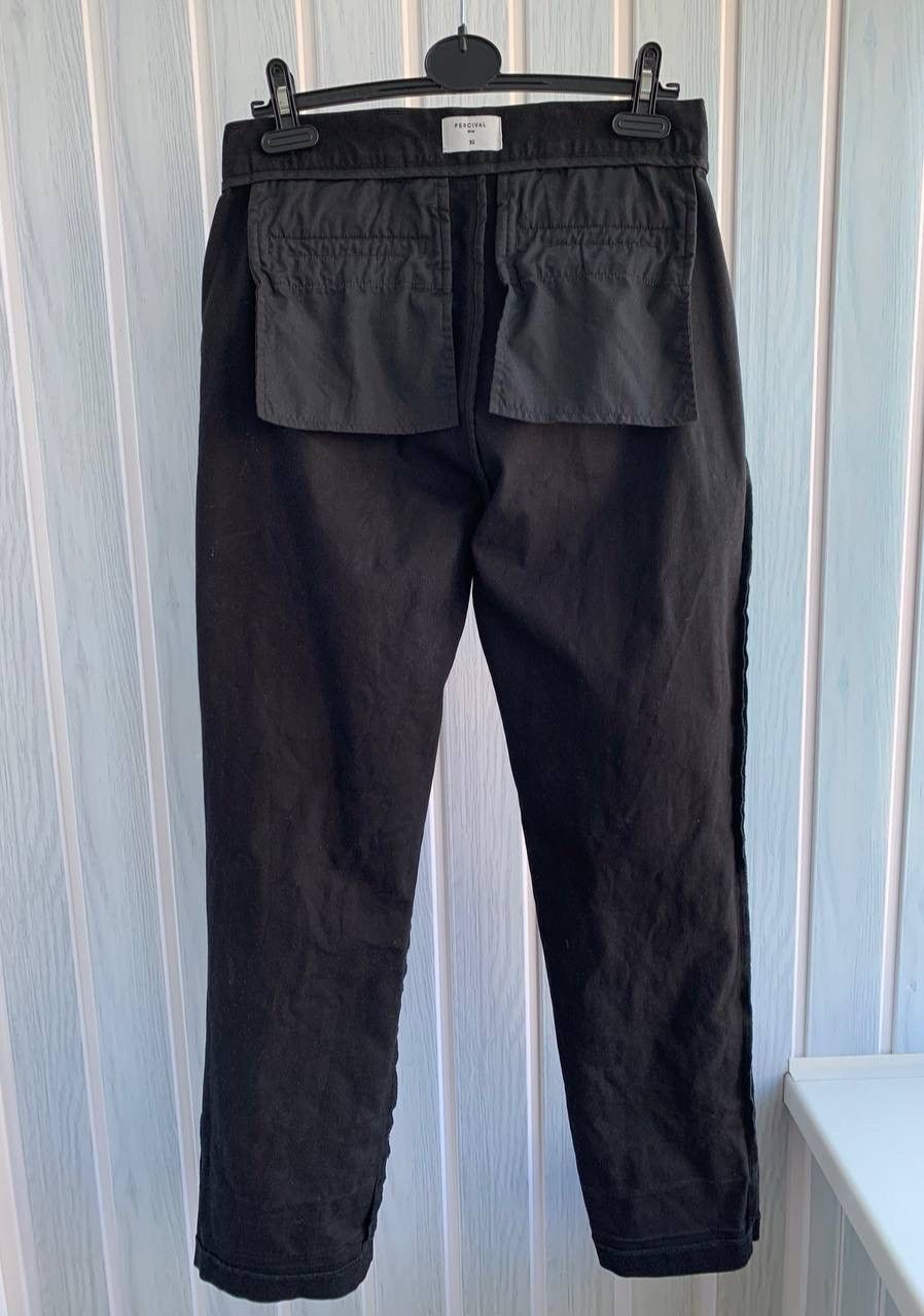 Percival × Vintage Percival Black Cotton &Elastane Pockets Button Trousers Size US 30 / EU 46 - 5 Thumbnail