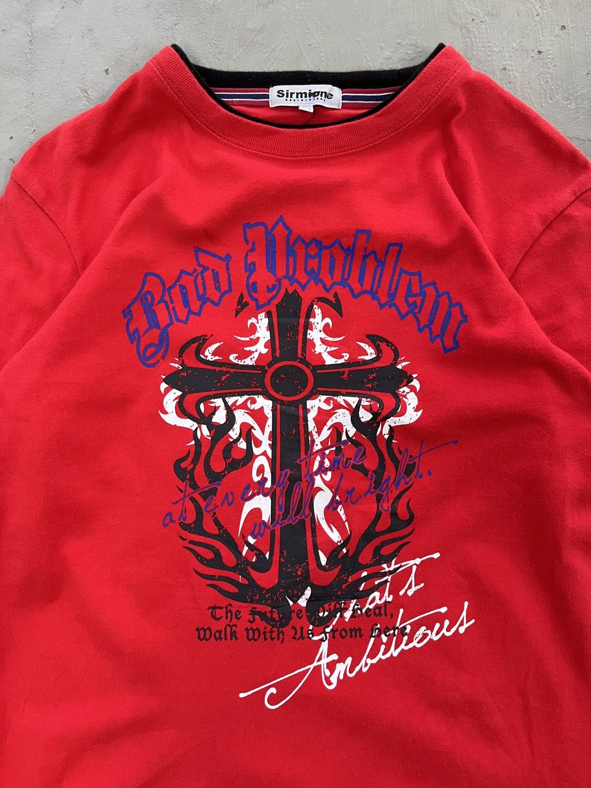 If Six Was Nine SIRMIONE BAD PROBLEMS CROSS CHROME HEART STYLE POEM TEE Size US XS / EU 42 / 0 - 2 Thumbnail