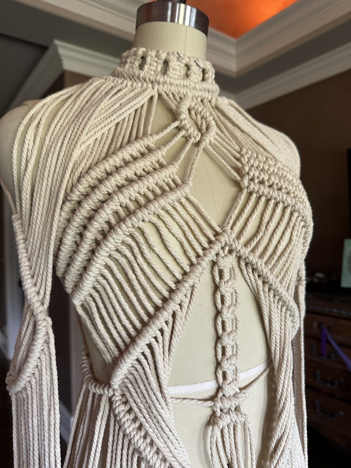 Other Original GoodVibeGoda Handmade Macramé Rope Dress Size S / US 4 / IT 40 - 3 Thumbnail