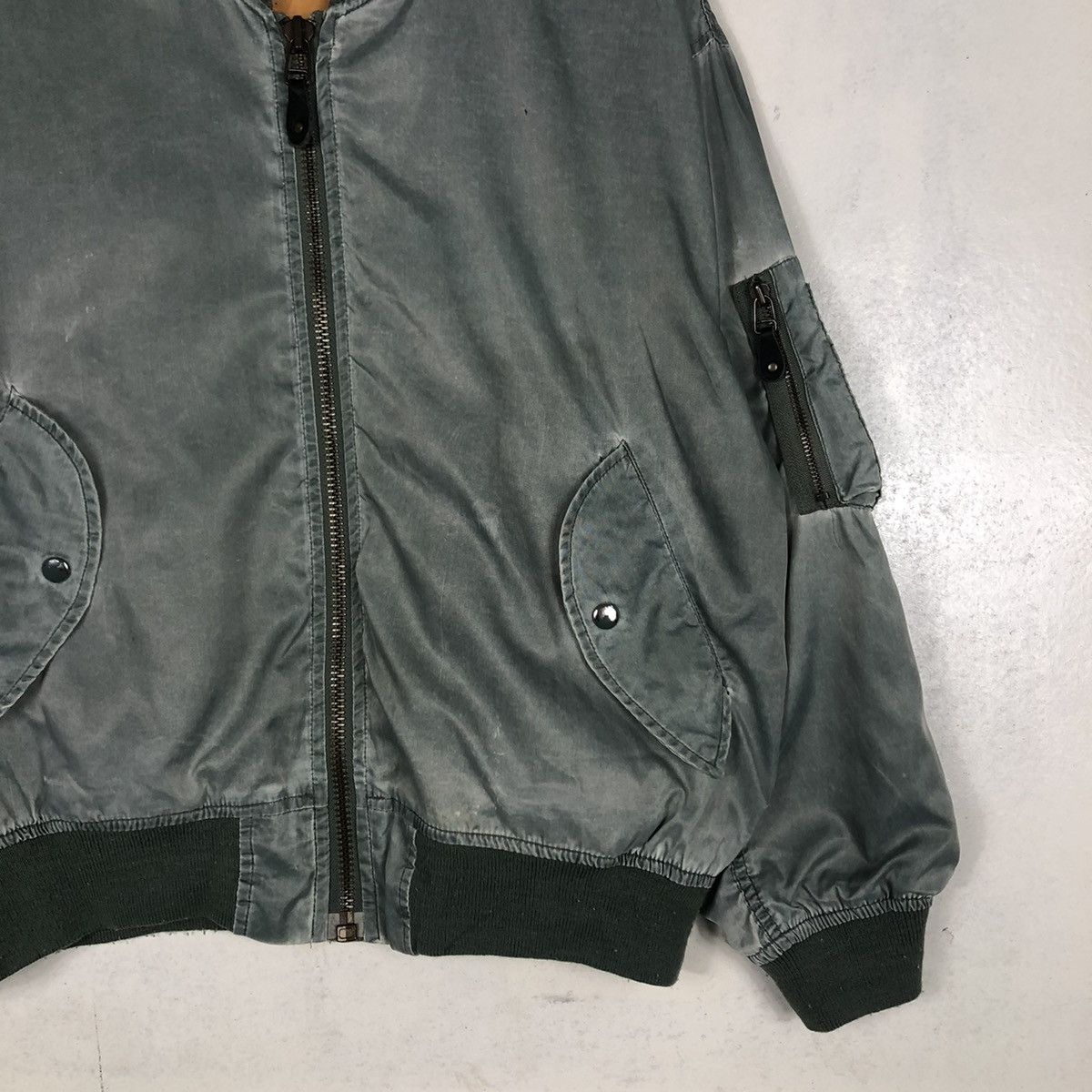 Vintage 📌VINTAGE MILITARY BOMBER FLY JACKET BUZZ RICKSON DESIGN Size US L / EU 52-54 / 3 - 5 Thumbnail