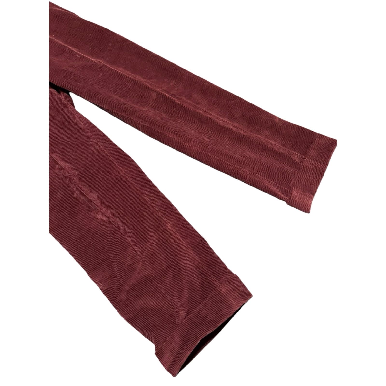 Isaia ISAIA Napoli Corduroy Pants Flat Front Dress Trouser Italy 48 9R (US 32) Red Slim 5-Pocket Design Dress Pants Men Size US 32 / EU 48 - 4 Thumbnail