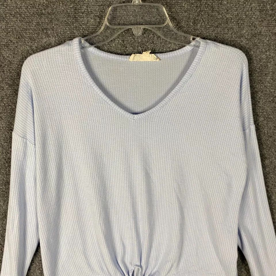 Other Pink Republic Blouse Women's Small Long Sleeve Blue Rayon S Size S / US 4 / IT 40 - 2 Thumbnail