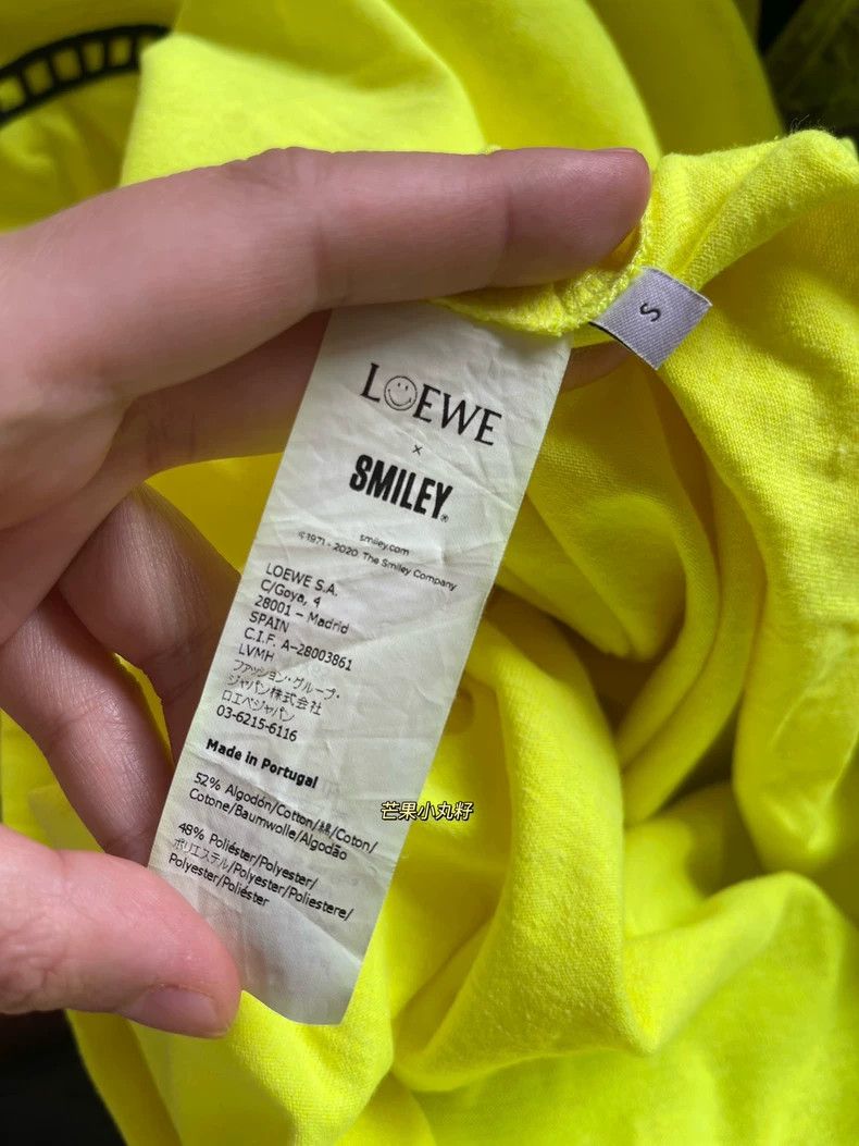 Loewe LOEWE Fluorescent yellow green smiling short sleeve T-shir Size S / US 4 / IT 40 - 3 Thumbnail