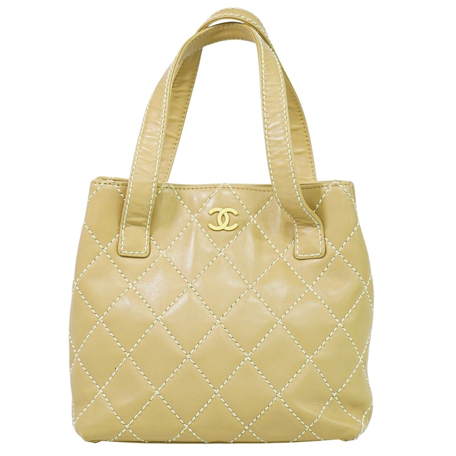 Chanel Chanel Surpique Tote Quilted Leather Size ONE SIZE - 1 Thumbnail