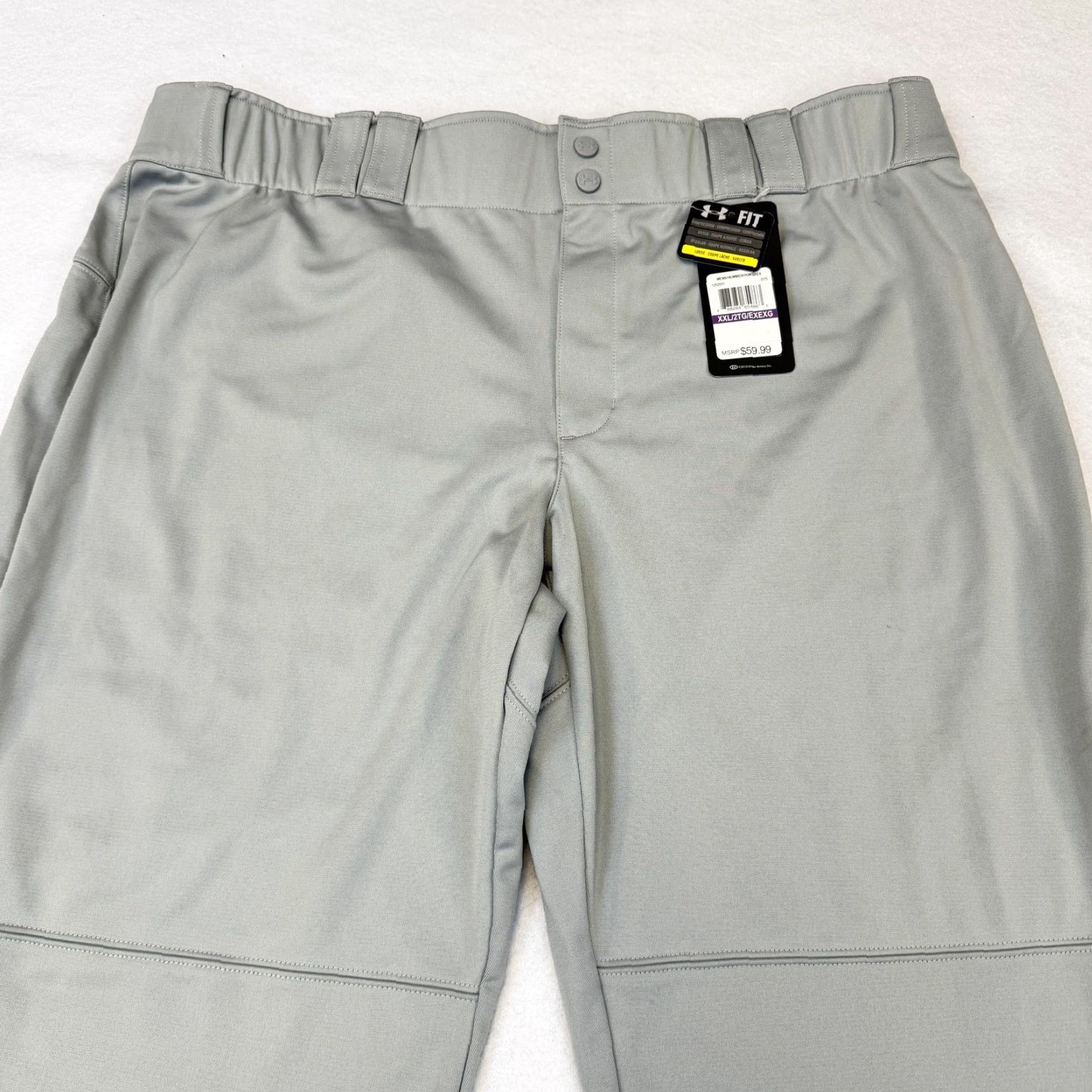 Under Armour Under Armour Pants Mens 2XL Gray HeatGear Baseball Relaxed Fit Stretch Athletic Pants Size US 39 - 2 Thumbnail