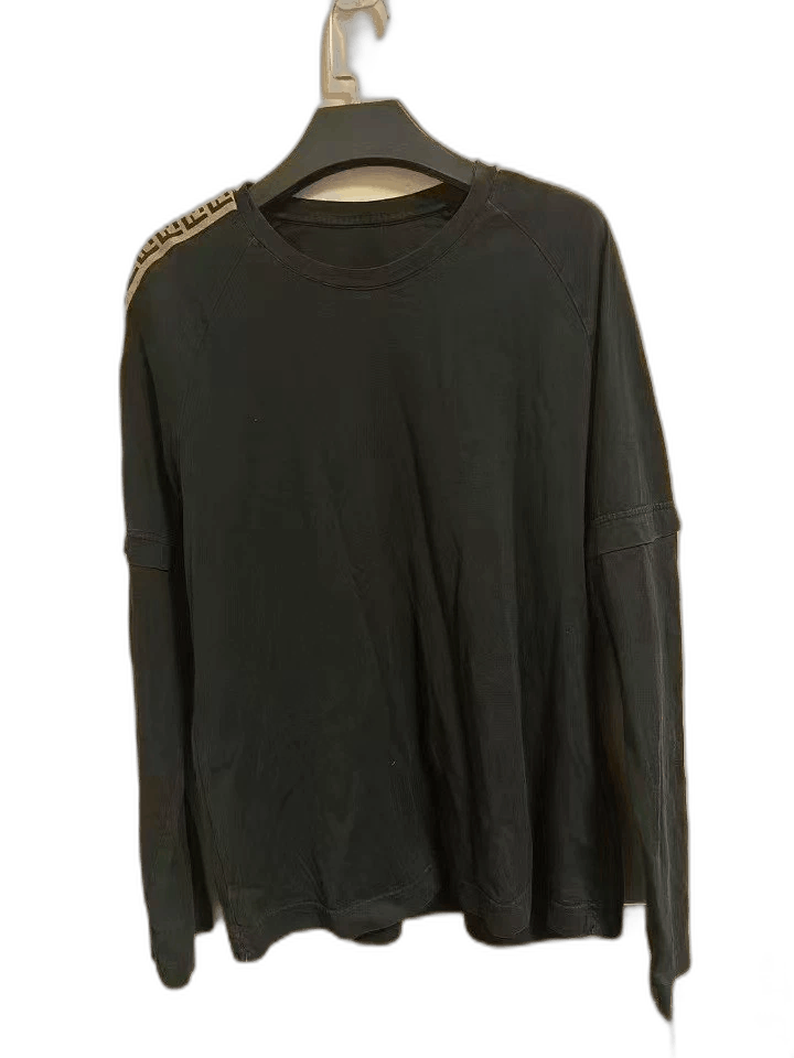 Fendi Black Long Sleeve Logo Shirt