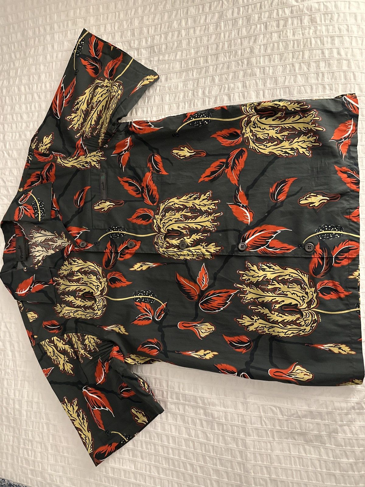 Prada graphic-print short-sleeve shirt - Brown