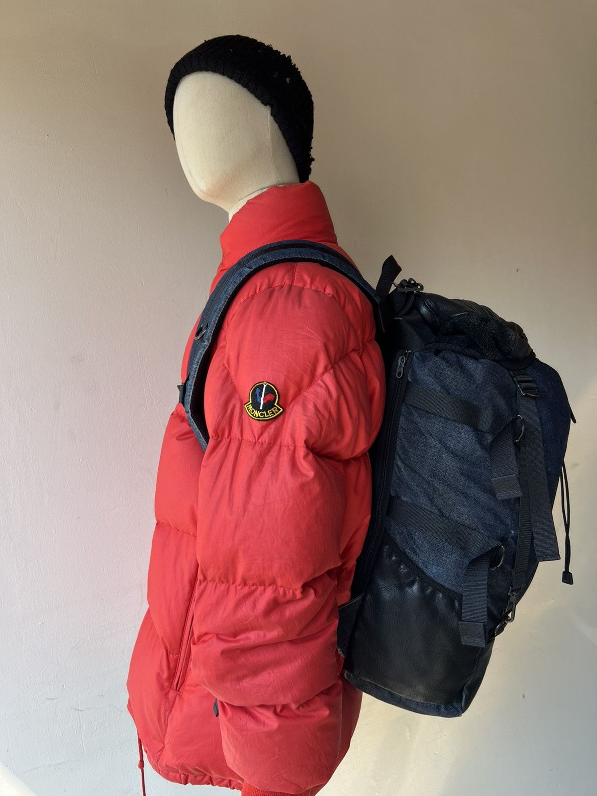 Leather DECADE Japan Distressed Backpack Leather Cotton Size ONE SIZE - 3 Thumbnail