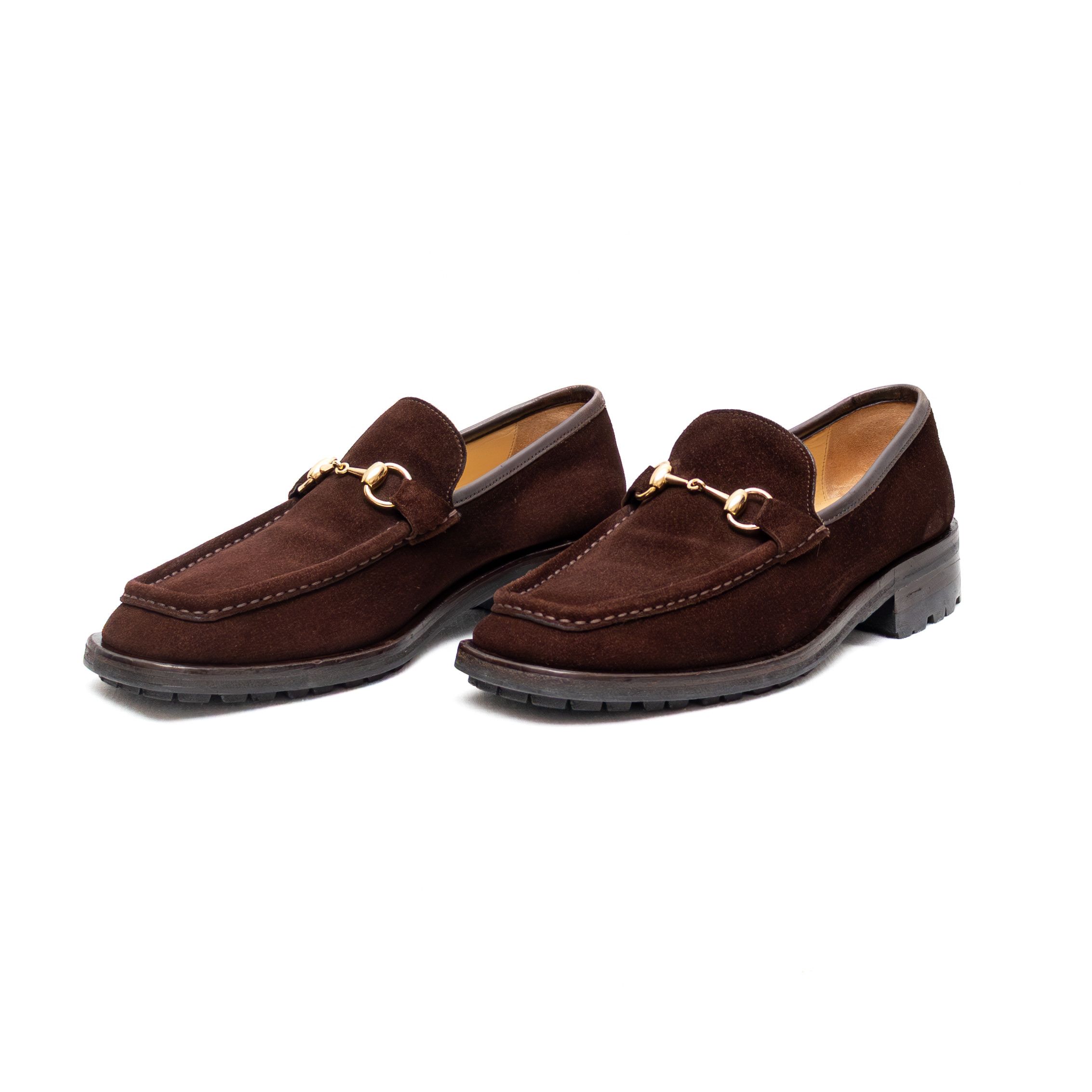 Gucci Brown Leather Driving Loafer Dress sz 10 Gucci Calfskin Mens Horsebit Driver Loafers 8 Brown 1816787  main image 2