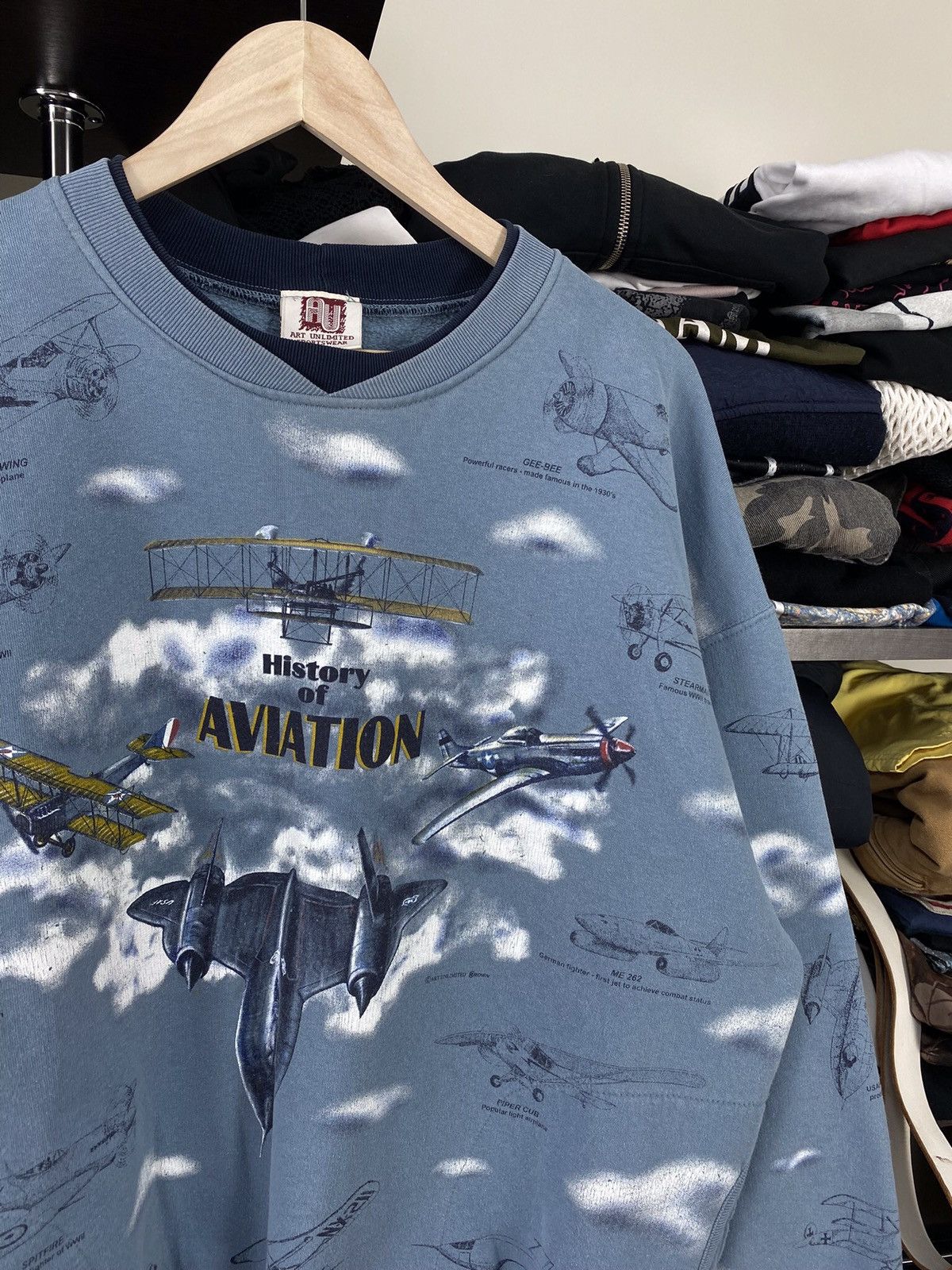 American Stitch × Vintage Vintage History Of Aviation Crewneck Sweatshirt Size US XL / EU 56 / 4 - 3 Thumbnail