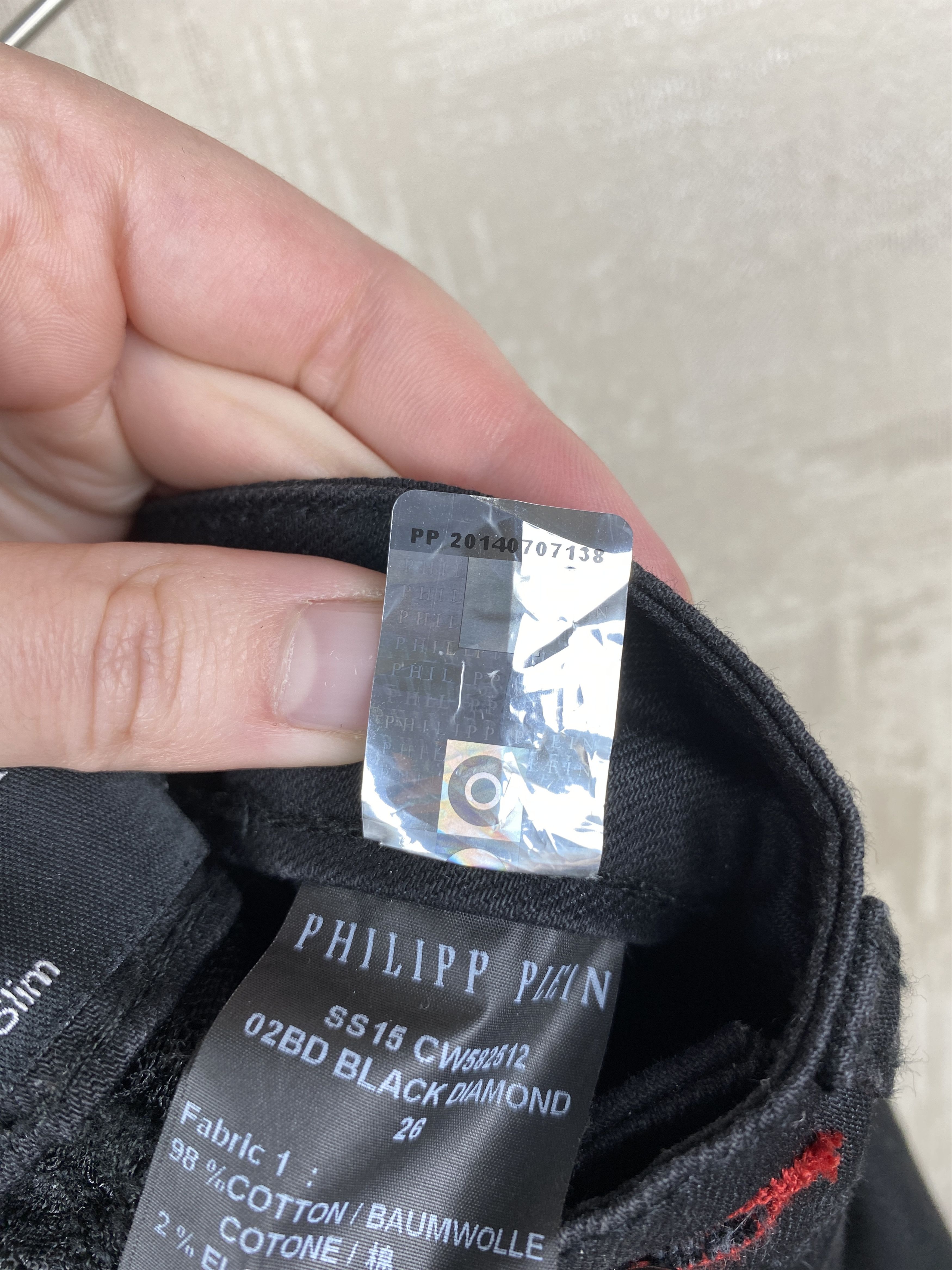 Philipp Plein Philipp Plein Black Diamond Y2K Lace Super Sexy Slim Jeans Size 26" / US 2 / IT 38 - 14 Thumbnail