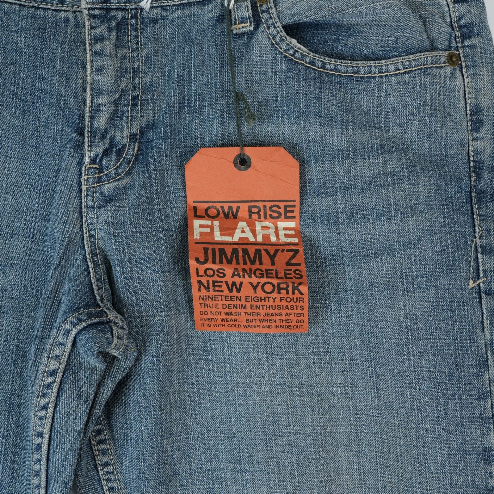 Other Jimmy'z Jeans Womens 14L (37x35) Blue Low Rise Flare Y2K Size 37" - 5 Thumbnail