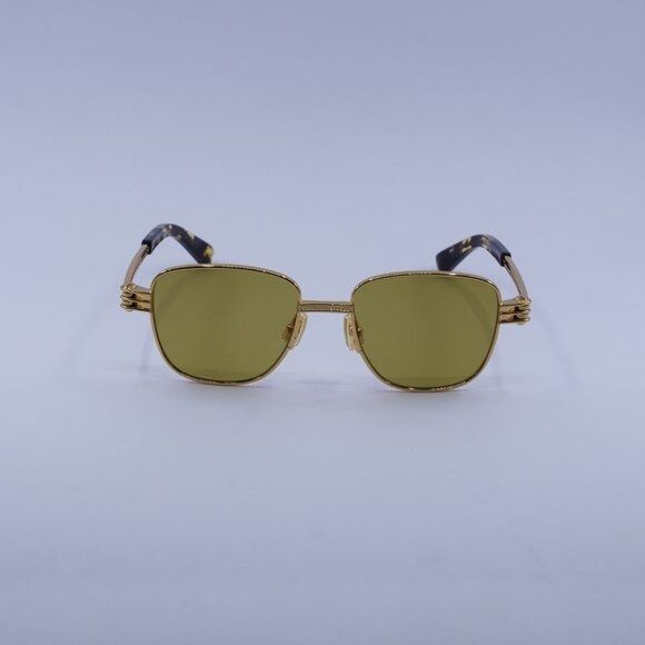 Bottega Veneta Bottega Veneta BV1380S 002 Sunglasses Gold Square Frame Size ONE SIZE - 2 Thumbnail