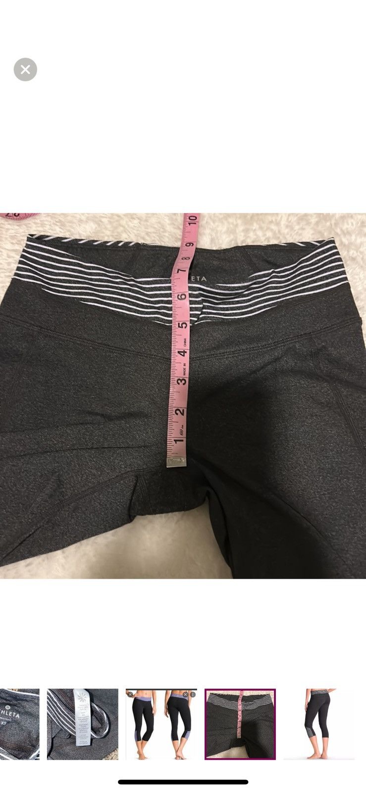 Athleta Athleta XS striped balance cropped leggings Size 25" / US 0 / IT 36 - 7 Thumbnail