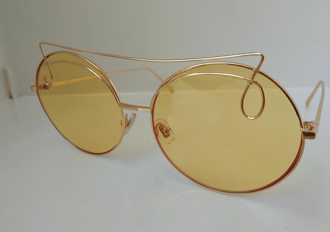 Other Mod Diva Gold Round Sunglasses Frame PIN UP GIRL Size ONE SIZE - 3 Thumbnail