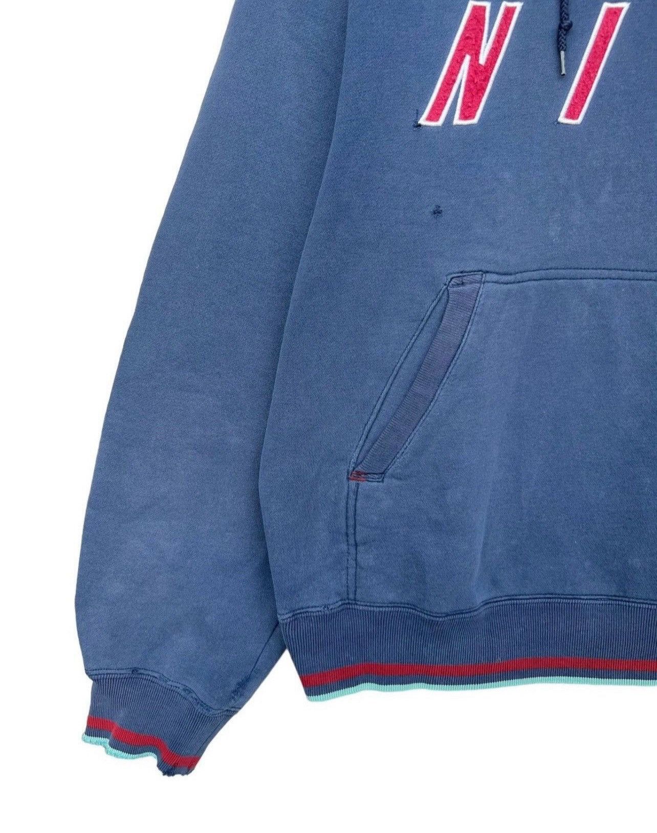 Nike Vintage Nike Embroidered Spellout Sunfaded Baggy Boxy Hoodie Size US XL / EU 56 / 4 - 3 Thumbnail