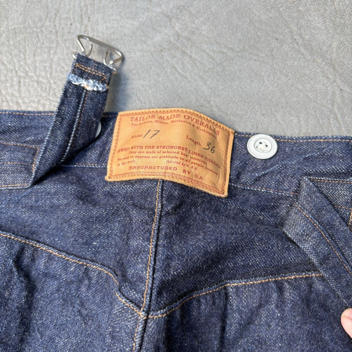 Ooe Yofukuten Ooe Yofukuten No.1124xx Blue Denim Overalls Linen Sewed 31 Size US 31 - 3 Thumbnail