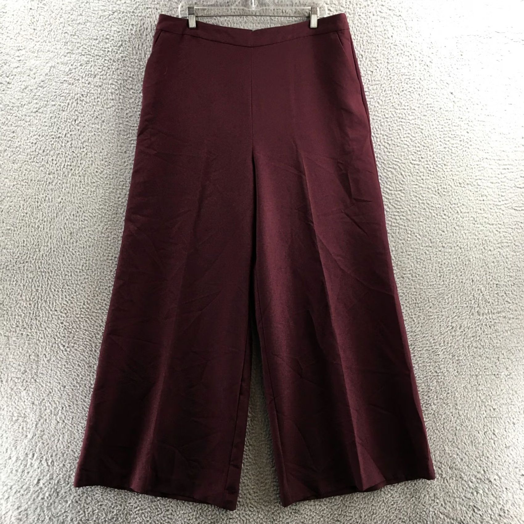 Worthington Worthington Wide-Leg Dress Pants Womens 18 Burgundy High Rise Casual NEW Pants Womens 18 Burgundy High Rise Casual NEW Size 40" / US 18 - 2 Thumbnail