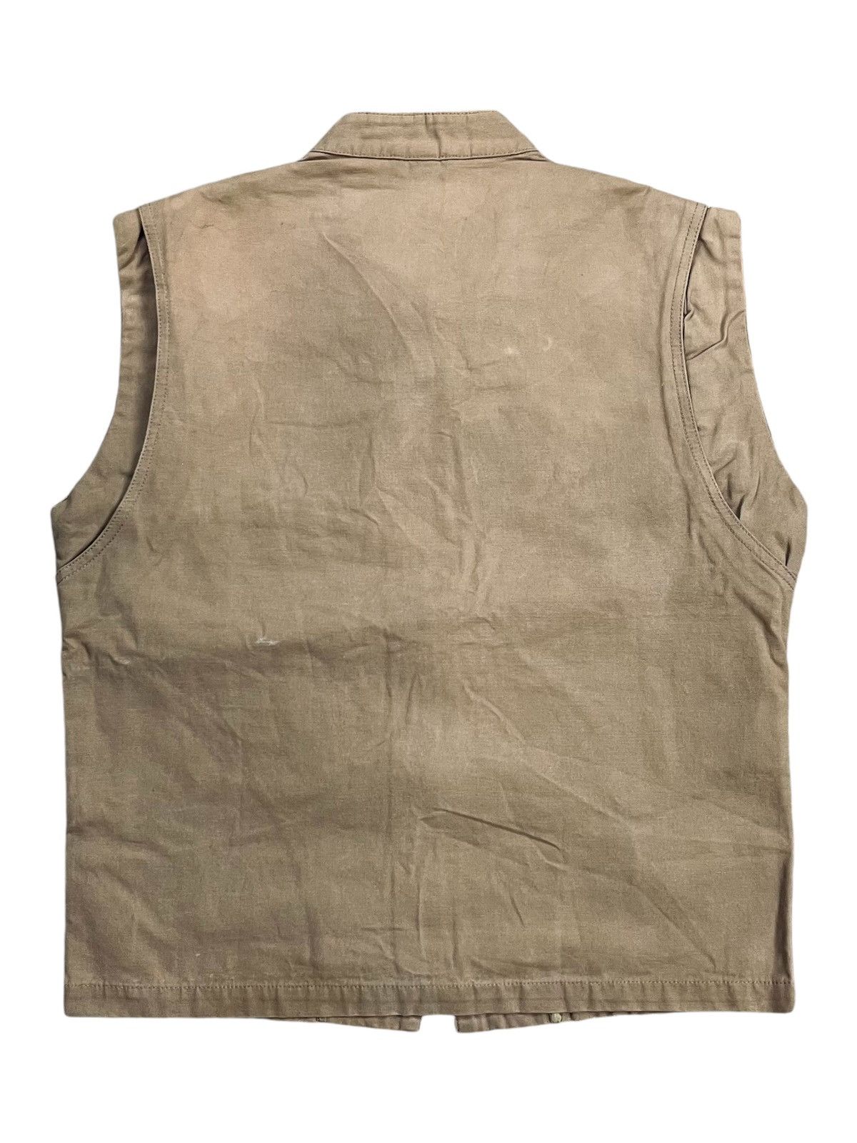 Helmut Lang “SAMPLE” Helmut Lang Dark Beige Raw Canvas Vest Jacket Size US M / EU 48-50 / 2 - 3 Thumbnail