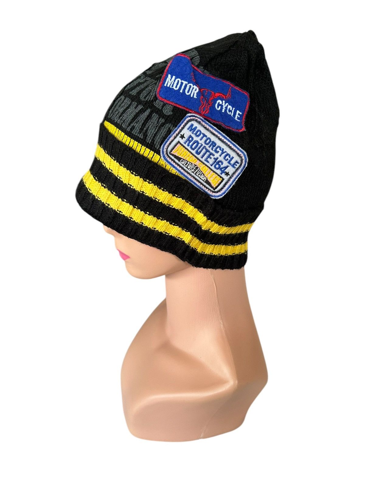 Japanese Brand × Kapital × Vintage Skull Motorcycle Japanese Style Beanie Hats Size ONE SIZE - 4 Thumbnail