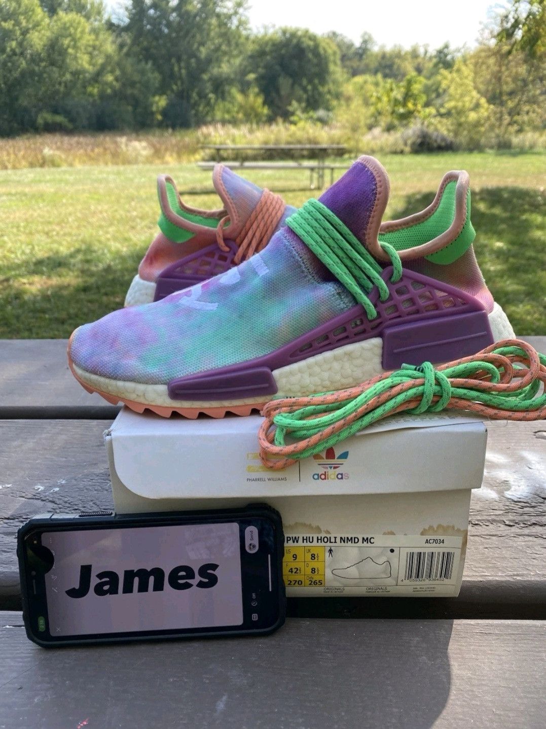 Adidas Adidas Pharrell X NMD Human Race Trail Holi Festival Size 9 Size US 9 / EU 42 - 1 Thumbnail