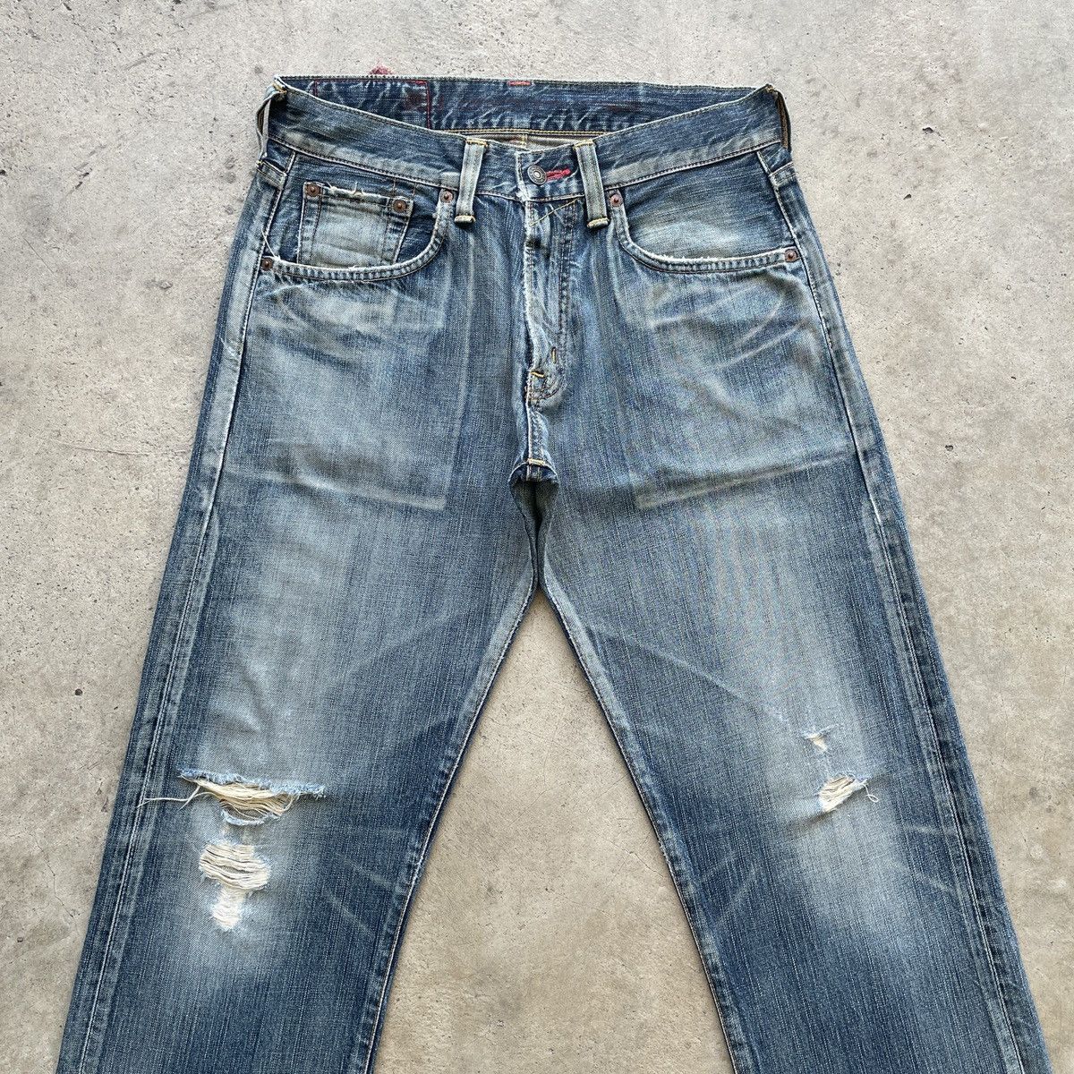 Edwin Distressed💥 Edwin 504 Japan Denim Jeans Pants Faded W30x29 Size US 30 / EU 46 - 3 Thumbnail