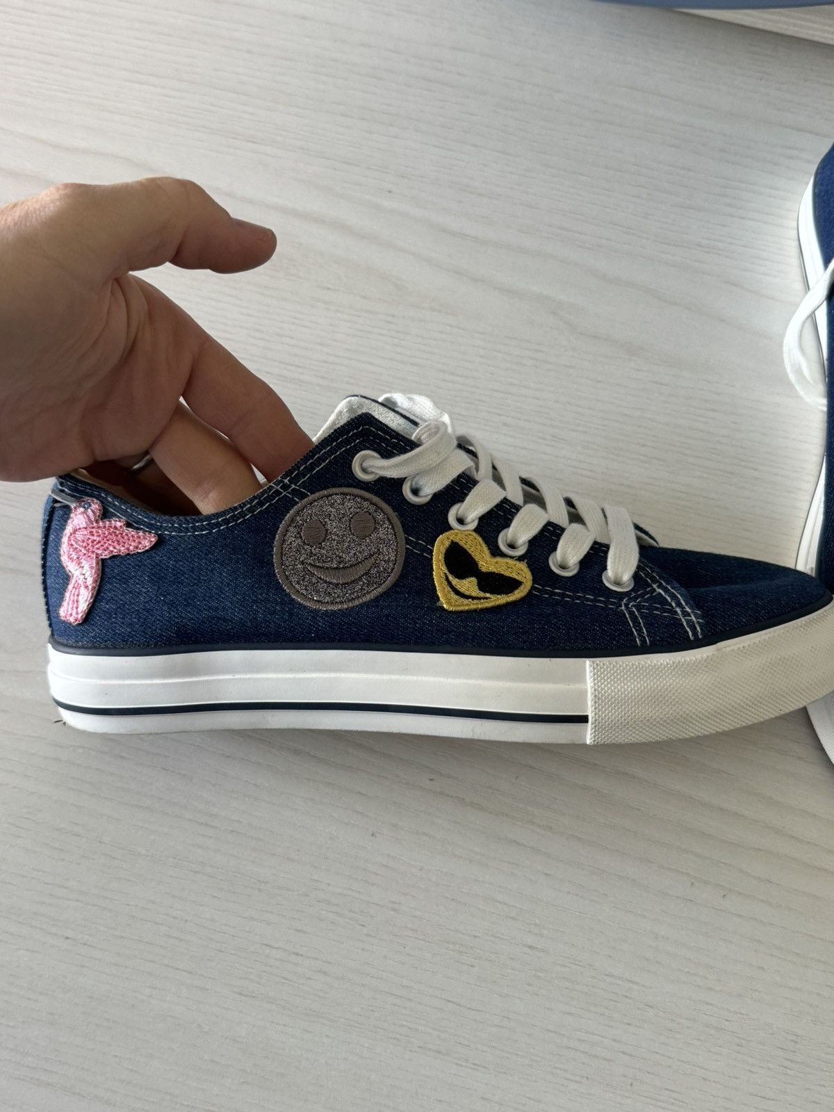 Other Tamaris women’s denim embroidered sneakers – size 38 Size US 8 / IT 38 - 3 Thumbnail