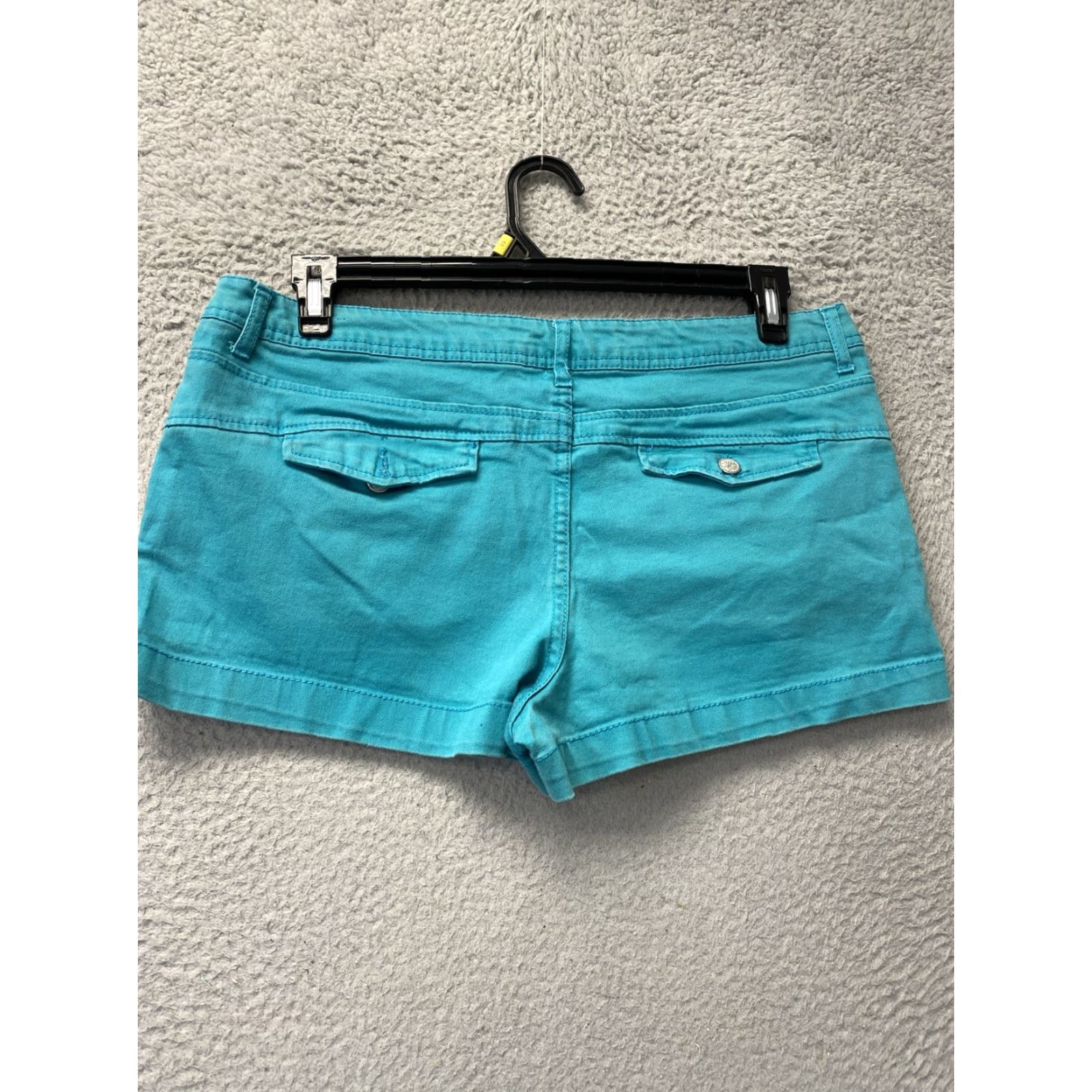 Vintage VINTAGE American Rag Cie Women's Bermuda Shorts Size 13 Aqua Denim Lightweight Spandex Size 34" / US 12 / IT 48 - 4 Thumbnail