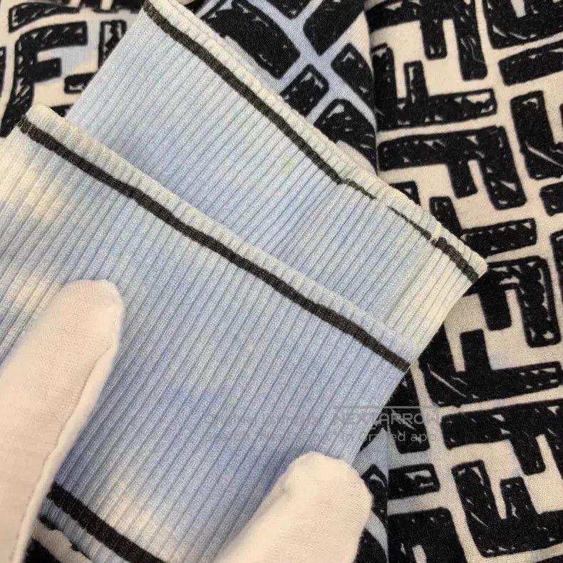 Fendi Fendi Blue tie-dye double F monogram all-over print cotton Size M / US 6-8 / IT 42-44 - 8 Thumbnail