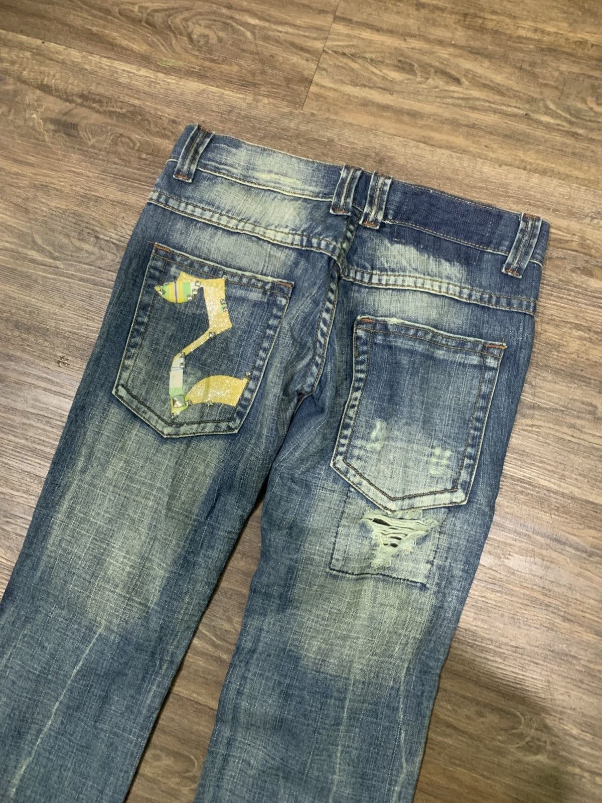 Japanese Brand Japanese SM Flared Distressed Denim Kapital style Long Pants Size US 27 - 7 Thumbnail