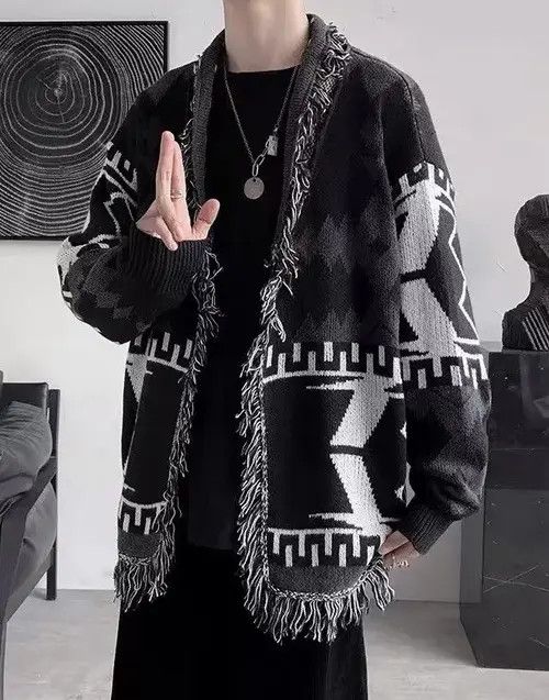 Japanese Brand Kurihara x Rie Boho bohemian hippie cardigan Size US L / EU 52-54 / 3 - 3 Thumbnail