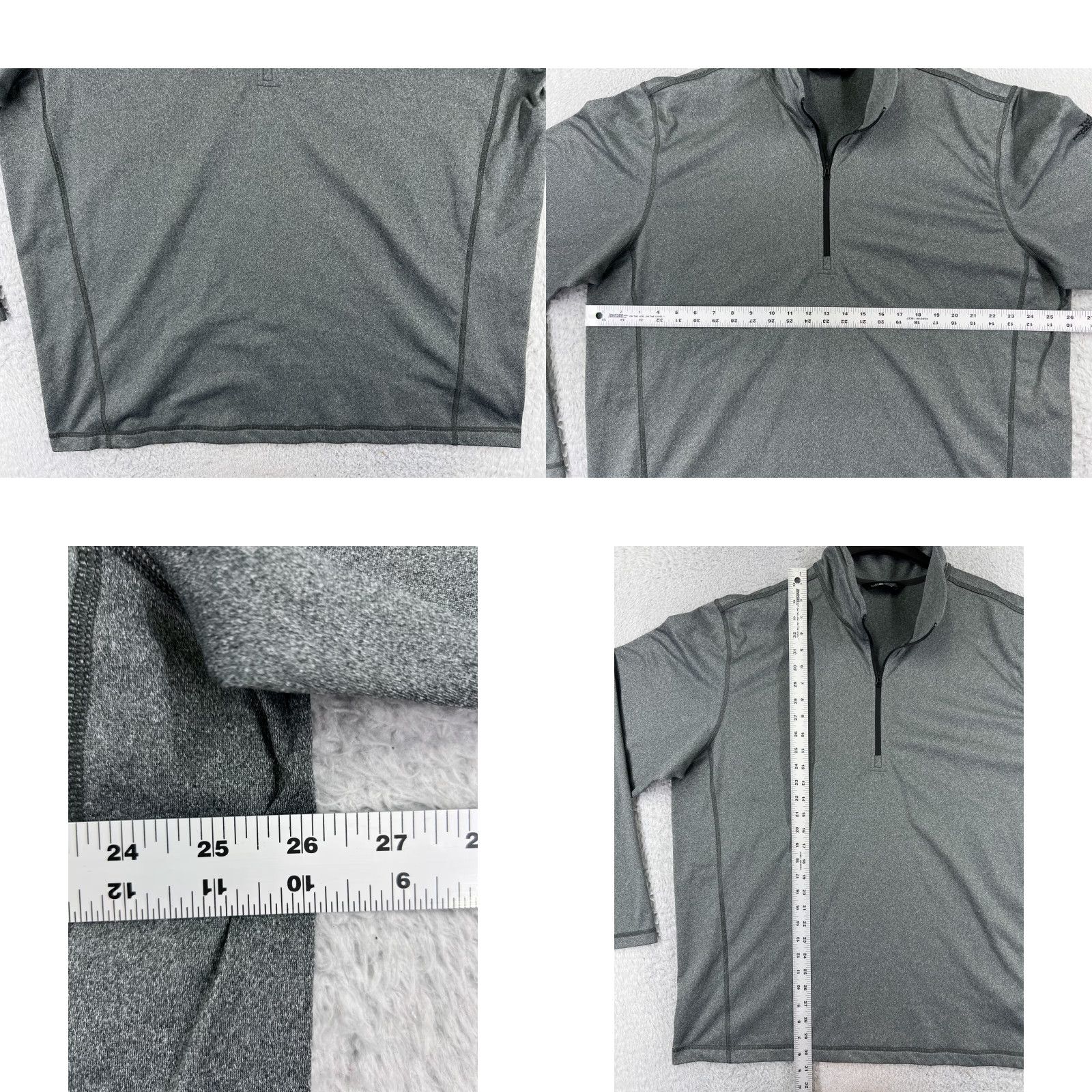 The North Face The North Face Sweater Mens 2XL Gray 1/4 Zip 100% Polyester Long Sleeve Mock Neck Pullover Size US XXL / EU 58 / 5 - 8 Thumbnail