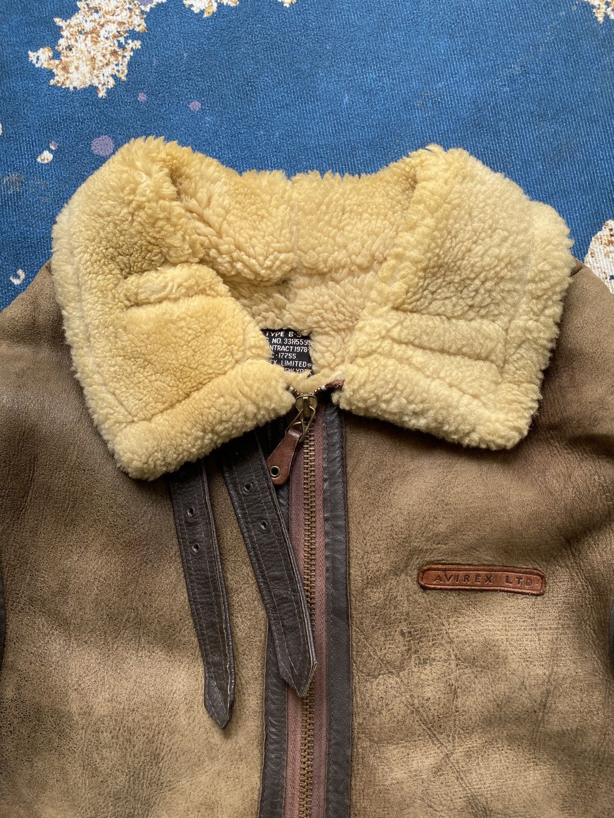 Avirex Vintage 80s Avirex B3 Sheepskin Us Army Air Force Jacket Size US L / EU 52-54 / 3 - 7 Thumbnail