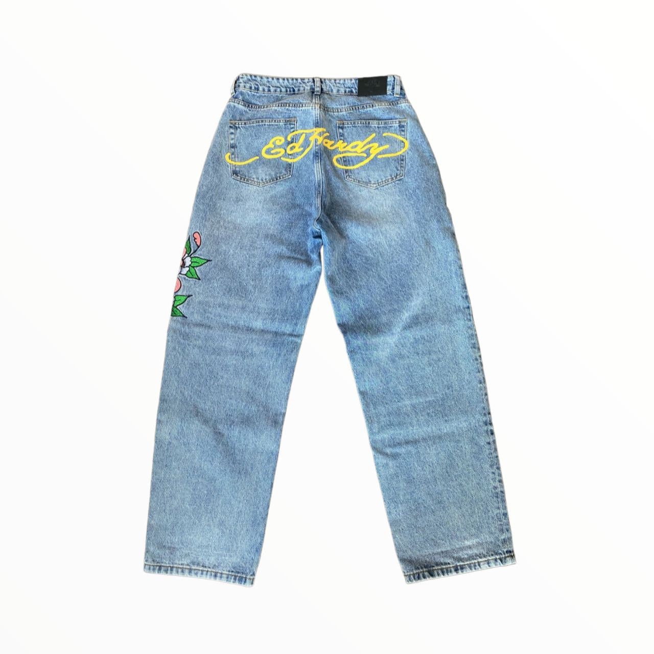 Ed Hardy Y2K Crazy Vintage Baggy Ed Hardy Big Logo Jeans Size US 32 / EU 48 - 1 Thumbnail