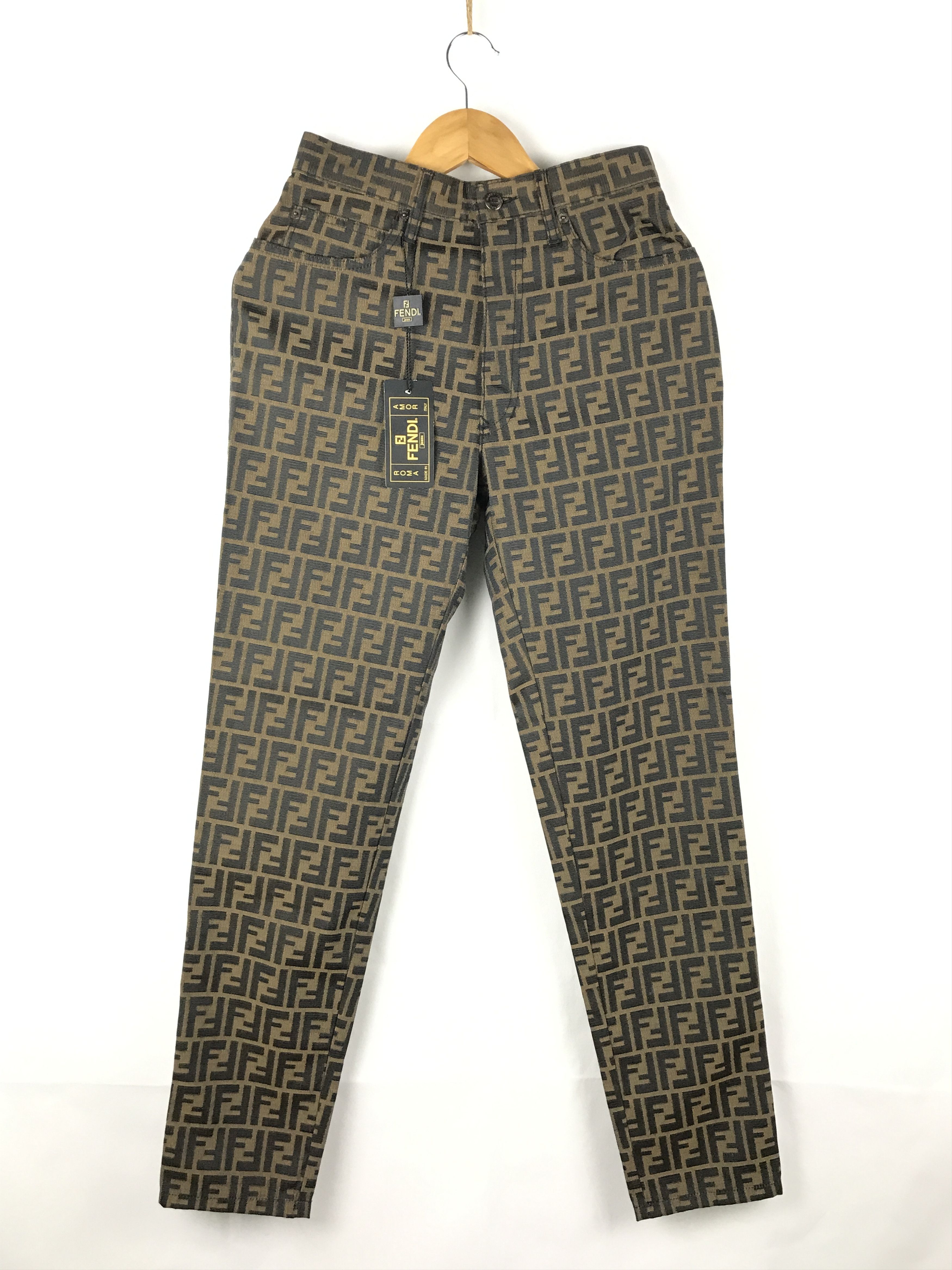 パンツ FENDI Embroidered Cotton Blend Pant Fendi Fendi Zucca Monogram Pants | Grailed