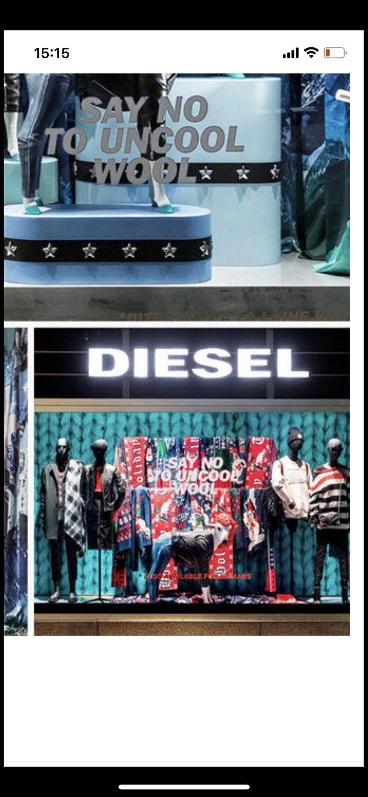 Diesel Holiday “Time” Christmas Santa Big Pattern Scarf Muffler Size ONE SIZE - 4 Thumbnail