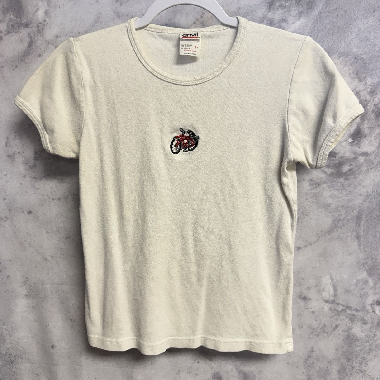 Vintage Vintage Y2K Bicycle Embroidered Womens Shirt White Size L Size L / US 10 / IT 46 - 1 Thumbnail